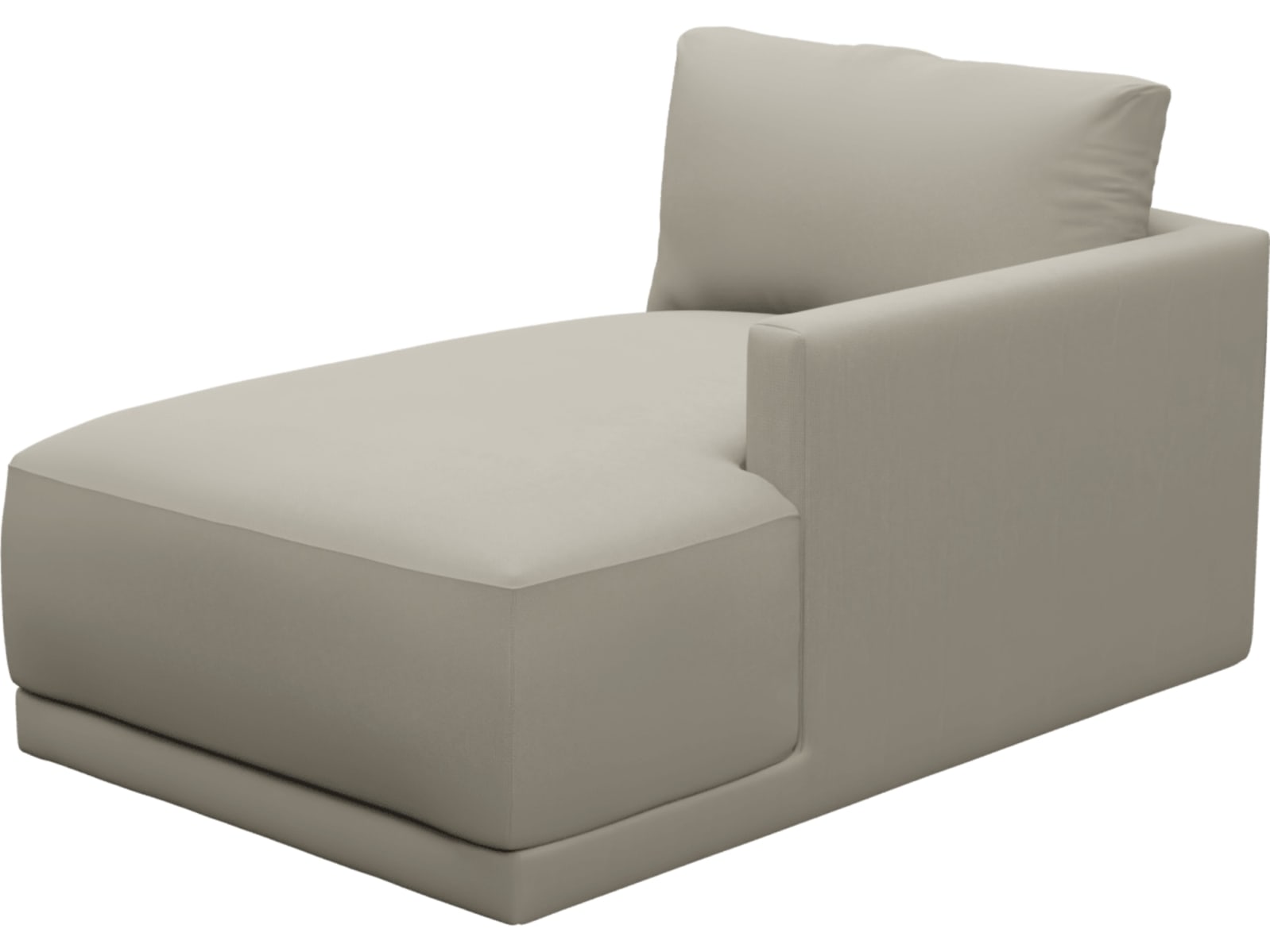 Haven Plaza Natural Right Arm Facing Chaise Sofa Module color Plaza Natural