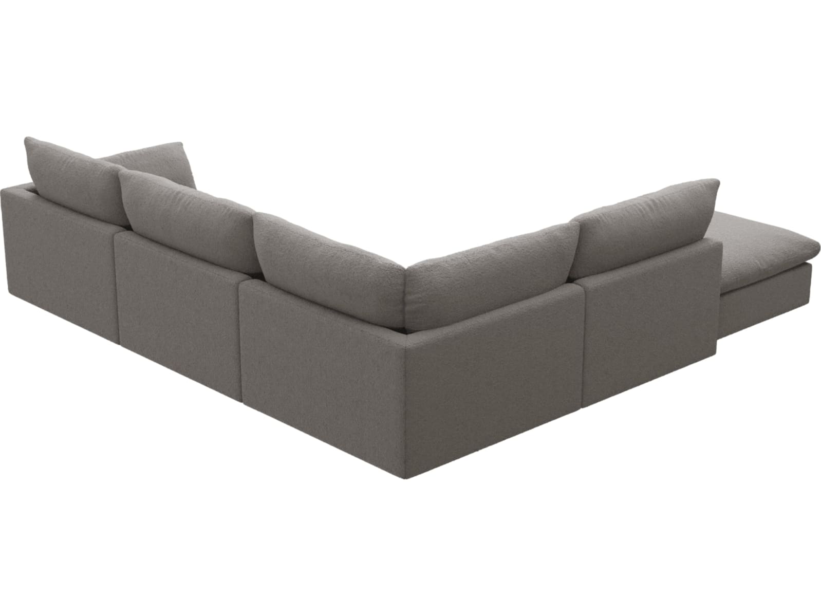 Willow Boucle Pumice Modular Sofa - 5 Seater LAF Terminal color Boucle Pumice