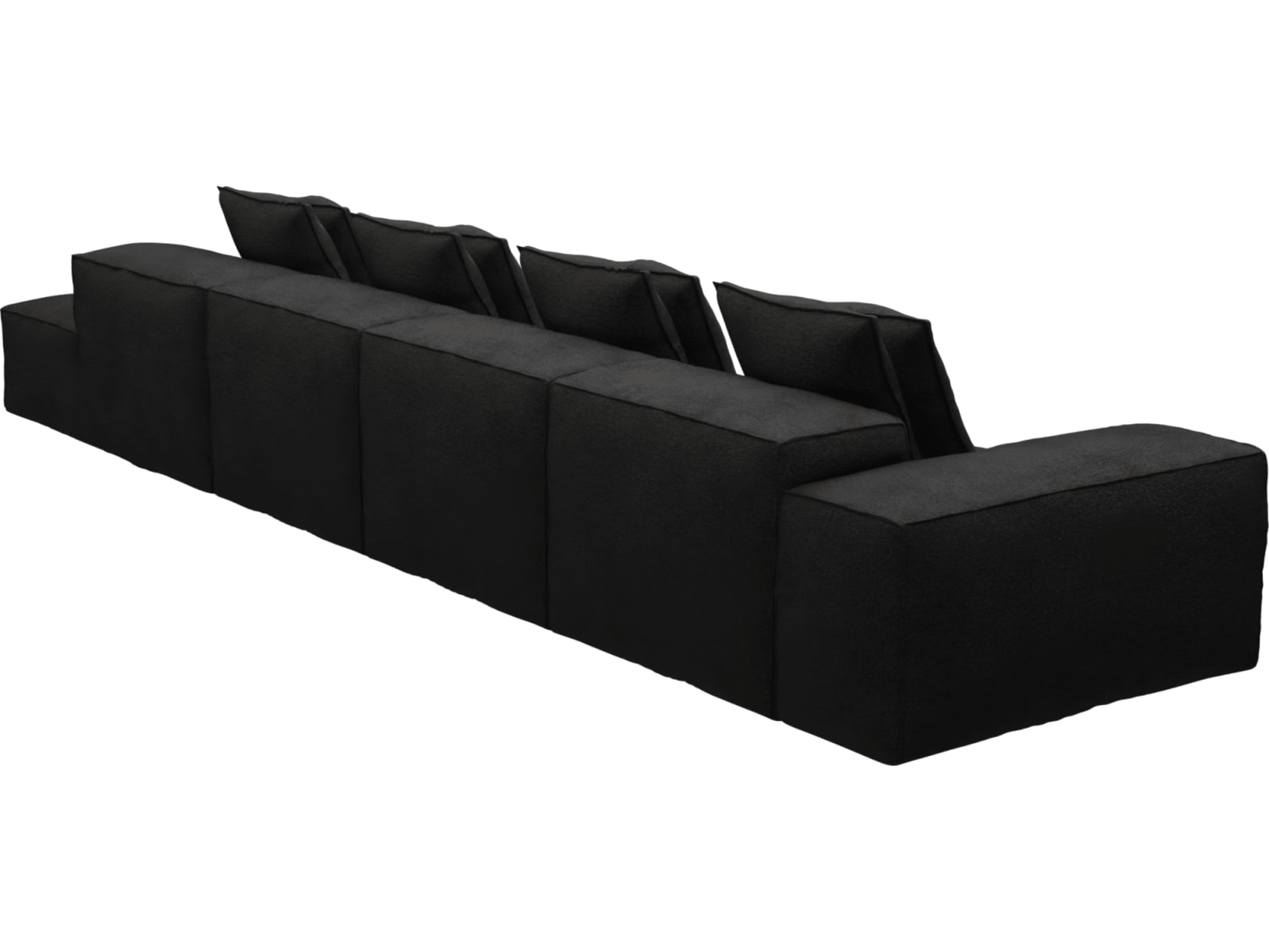Riley California Charcoal Modular Sofa - 1x Arm, 3x Armless, 1x Right Terminal color California Charcoal