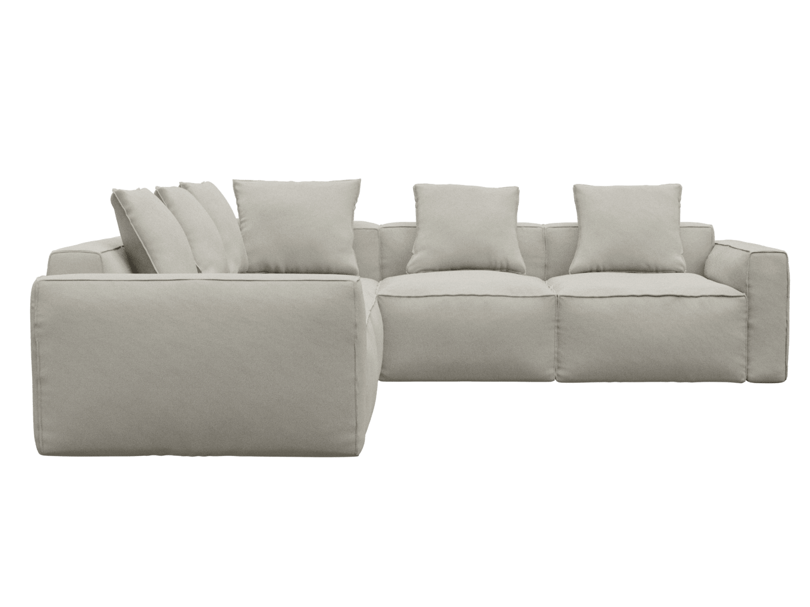 Riley Apt California Ivory Corner Sofa - 5 Seater color California Ivory