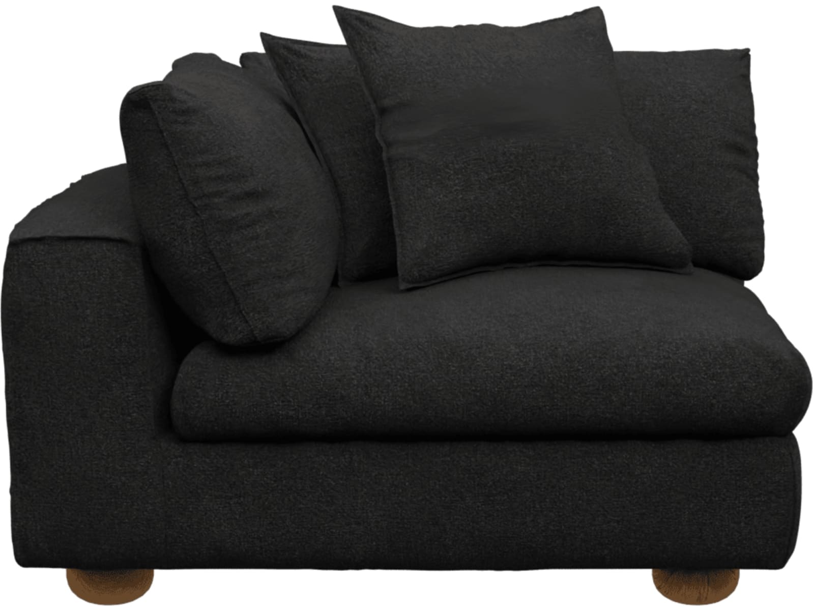 Tully California Charcoal Corner Sofa Chair Module color California Charcoal