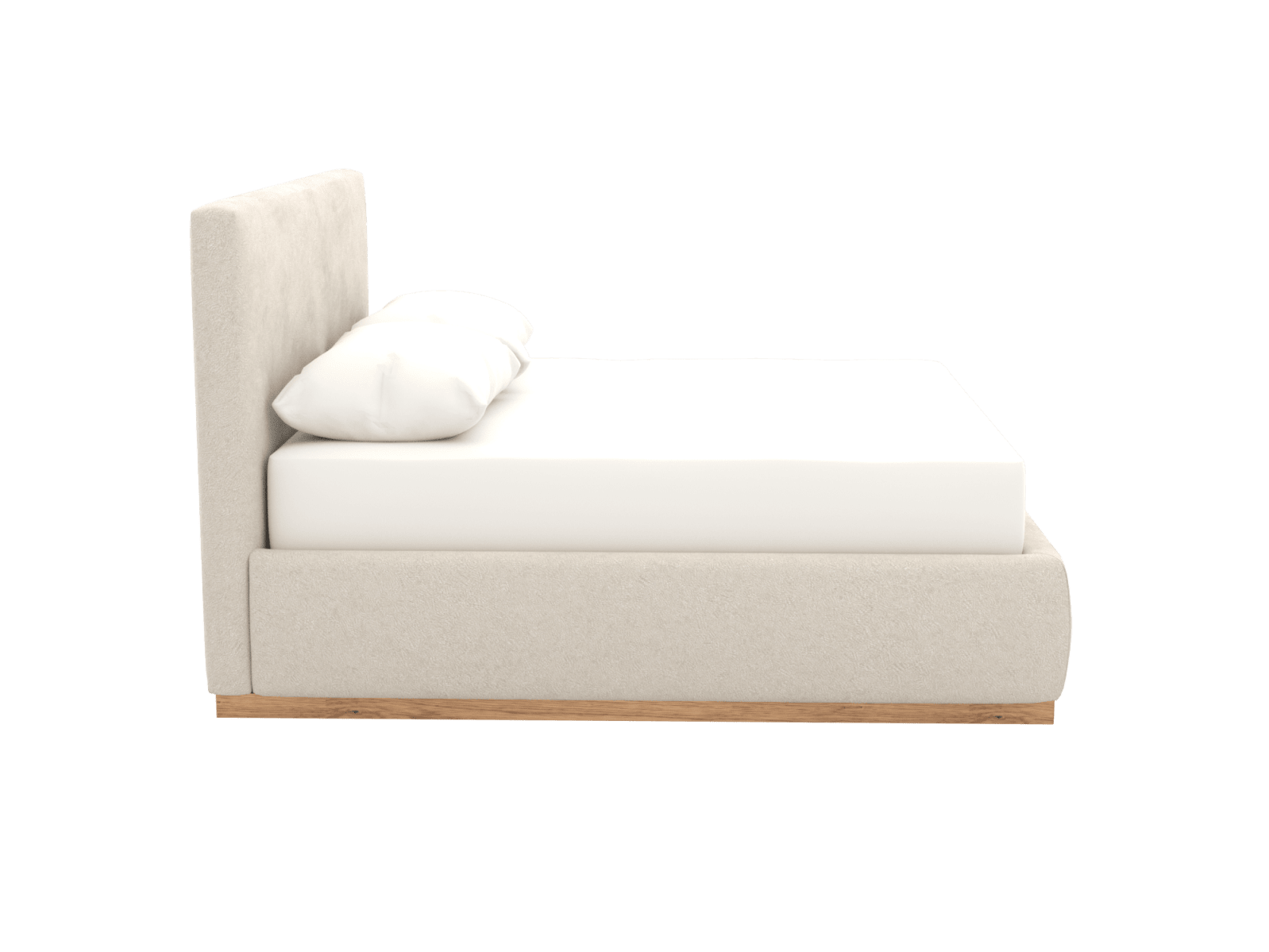 Haven Gas Lift Bed Muse Flax King color Muse Flax