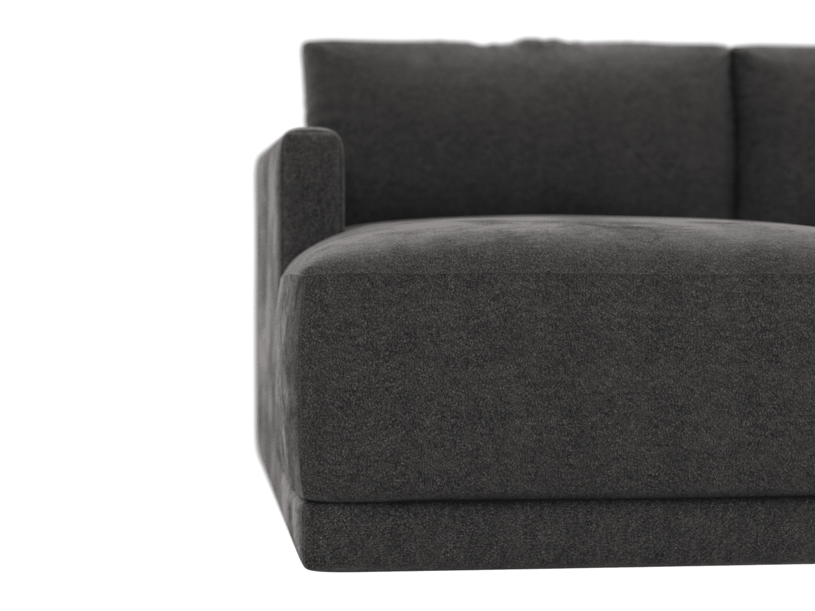 Haven California Charcoal 3 Seater Chaise Sofa color California Charcoal