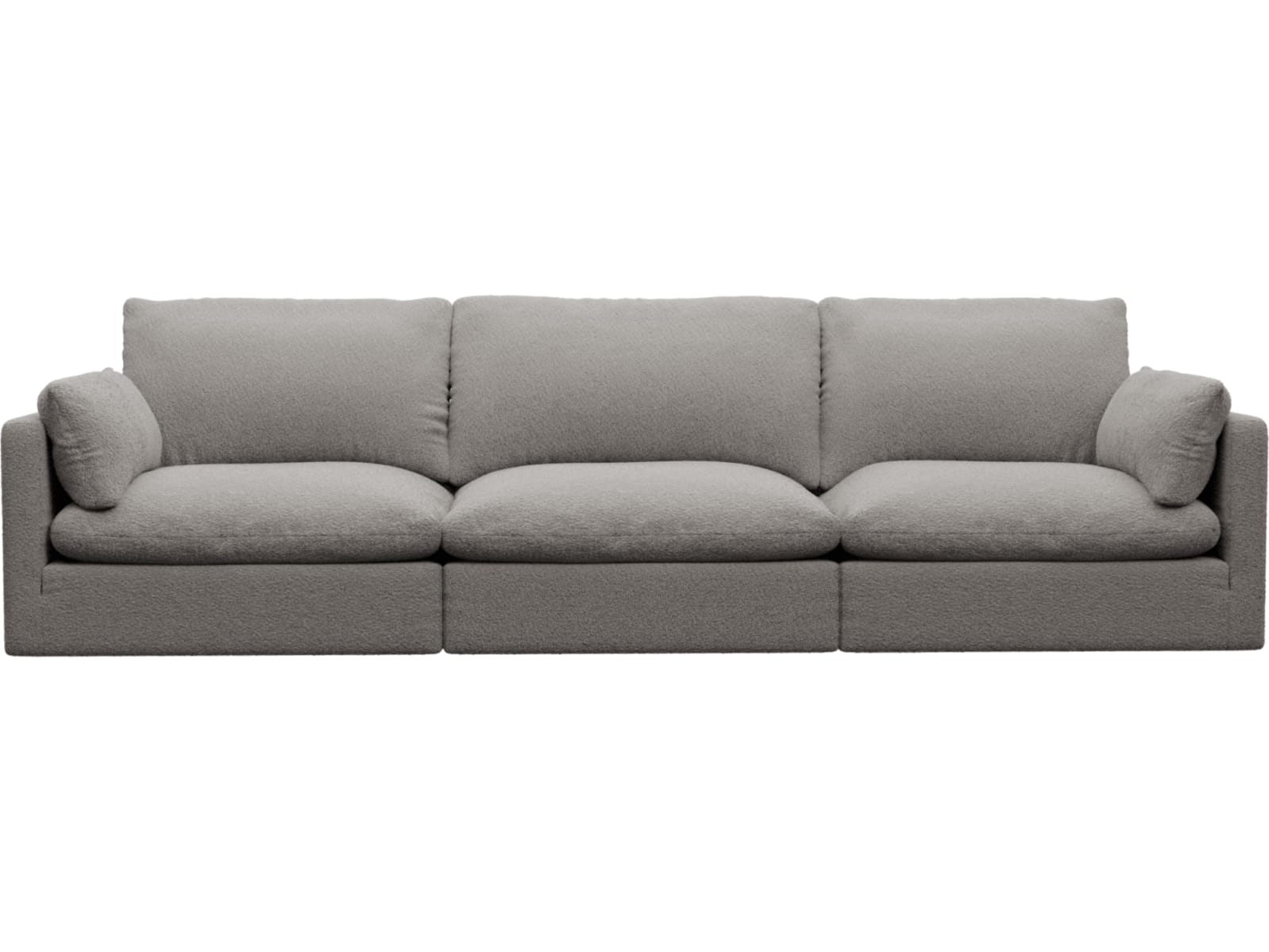 Willow Boucle Pumice Modular Sofa - 3 Seater color Boucle Pumice