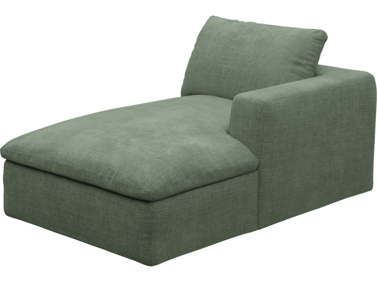 Cloud Deep Chaise Right Module Tribute Dark Jade color Tribute Dark Jade