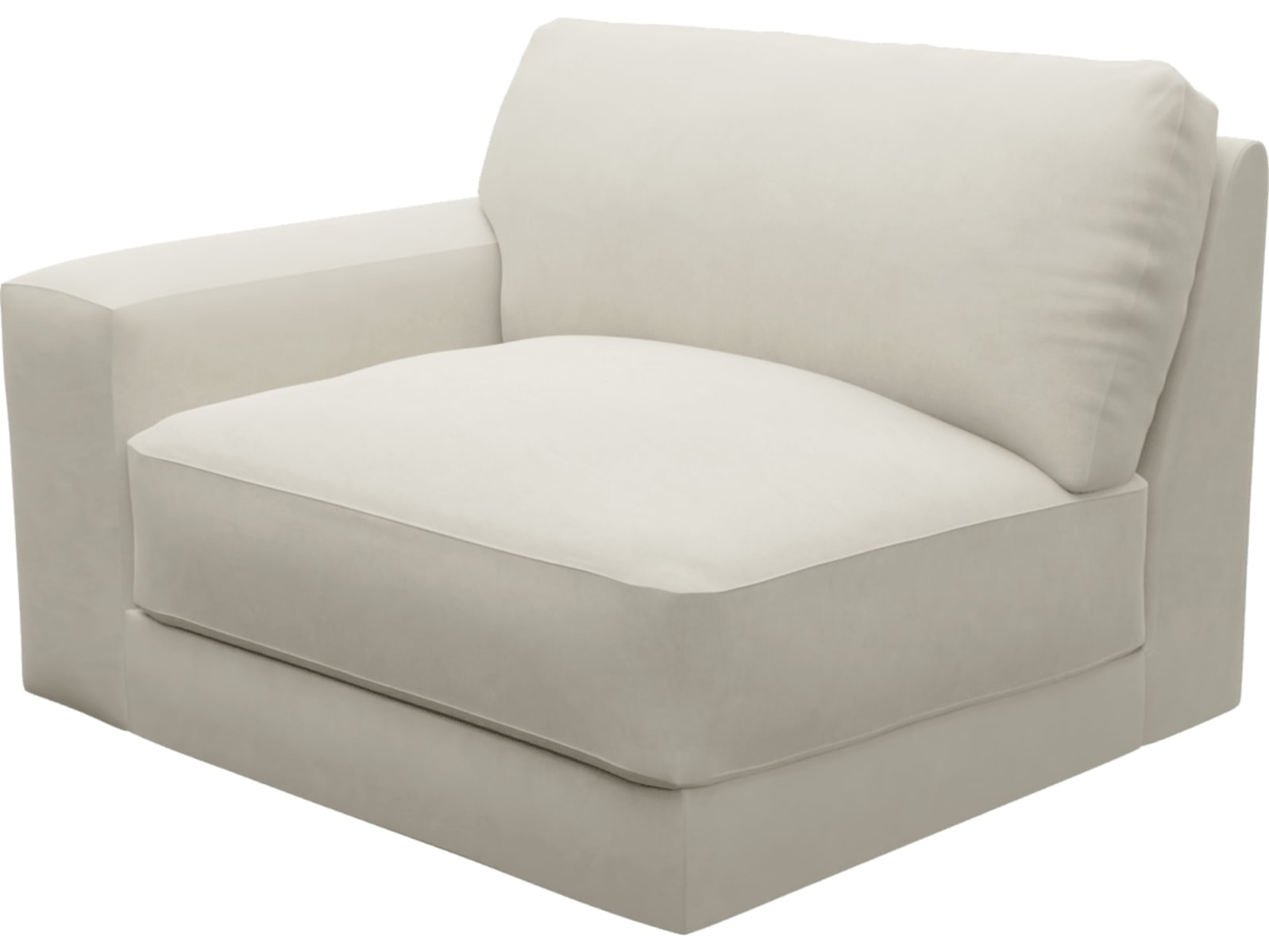 Monica Muse Flax Left Arm Facing Chair Module color Muse Flax