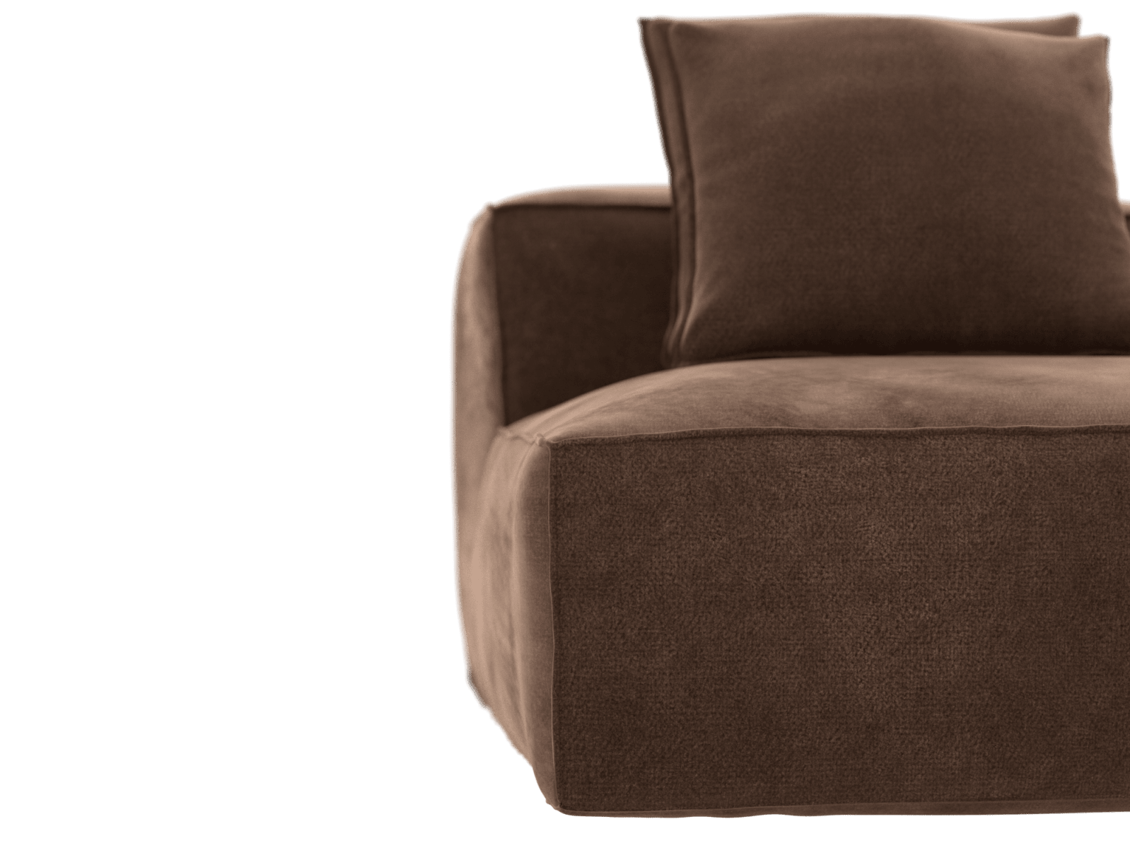 Riley Muse Chocolate Terminal Right Sofa Module color Muse Chocolate