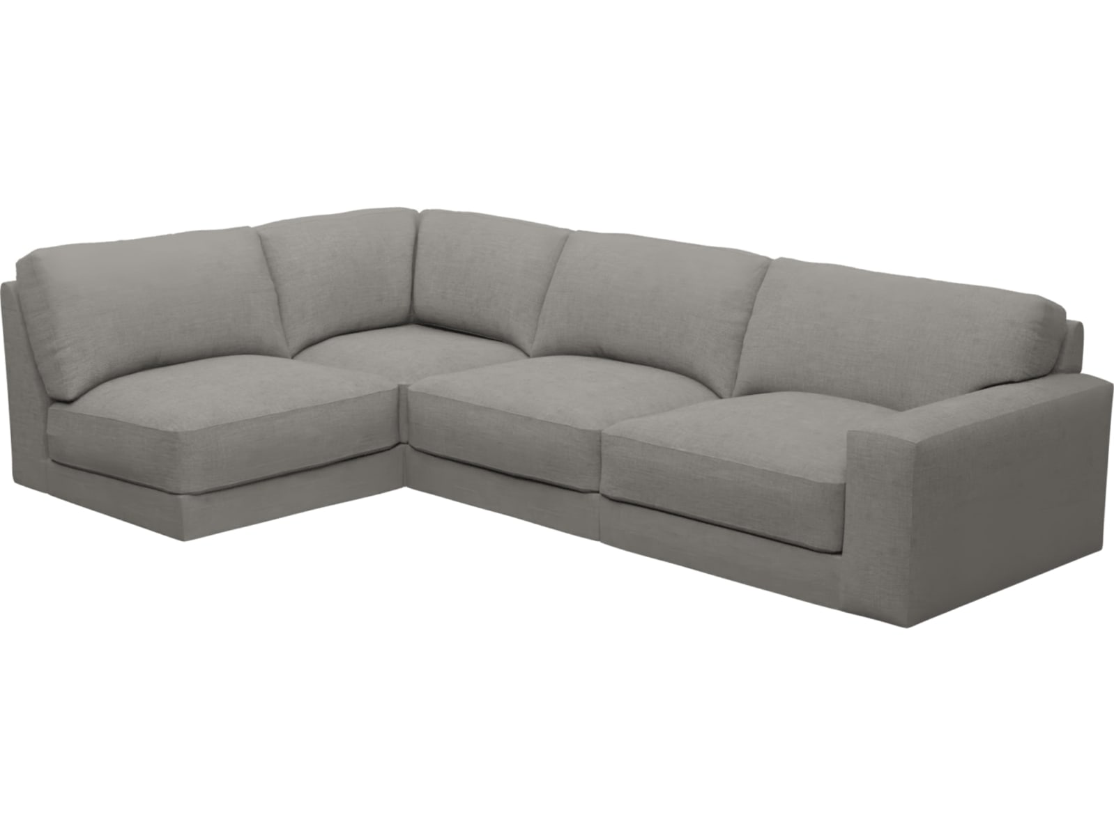Monica Isla Soft Grey Sofa - 4 Seater LAF Terminal color Isla Soft Grey
