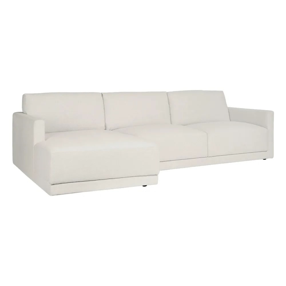 Haven California Ivory Chaise Sofa Left Facing - 3 Seater color California Ivory