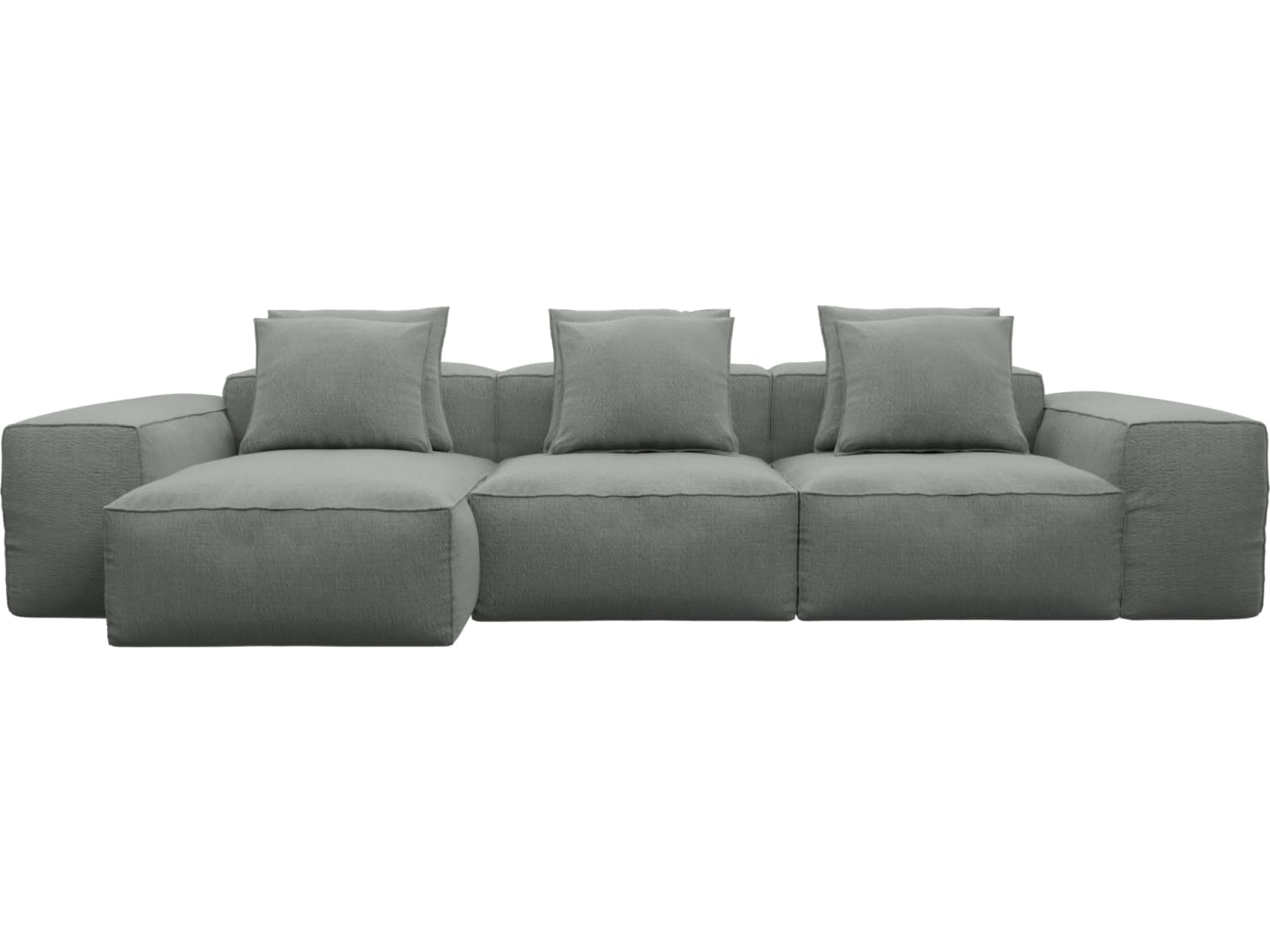 Riley Tribute Storm Modular Sofa - 3 Seater Chaise color Tribute Storm