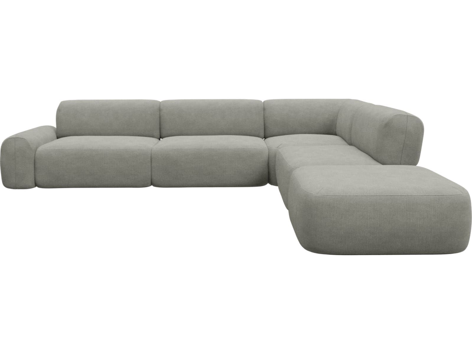 Beckett Toorak Pebble Modular Sofa - 6 Piece color Toorak Pebble