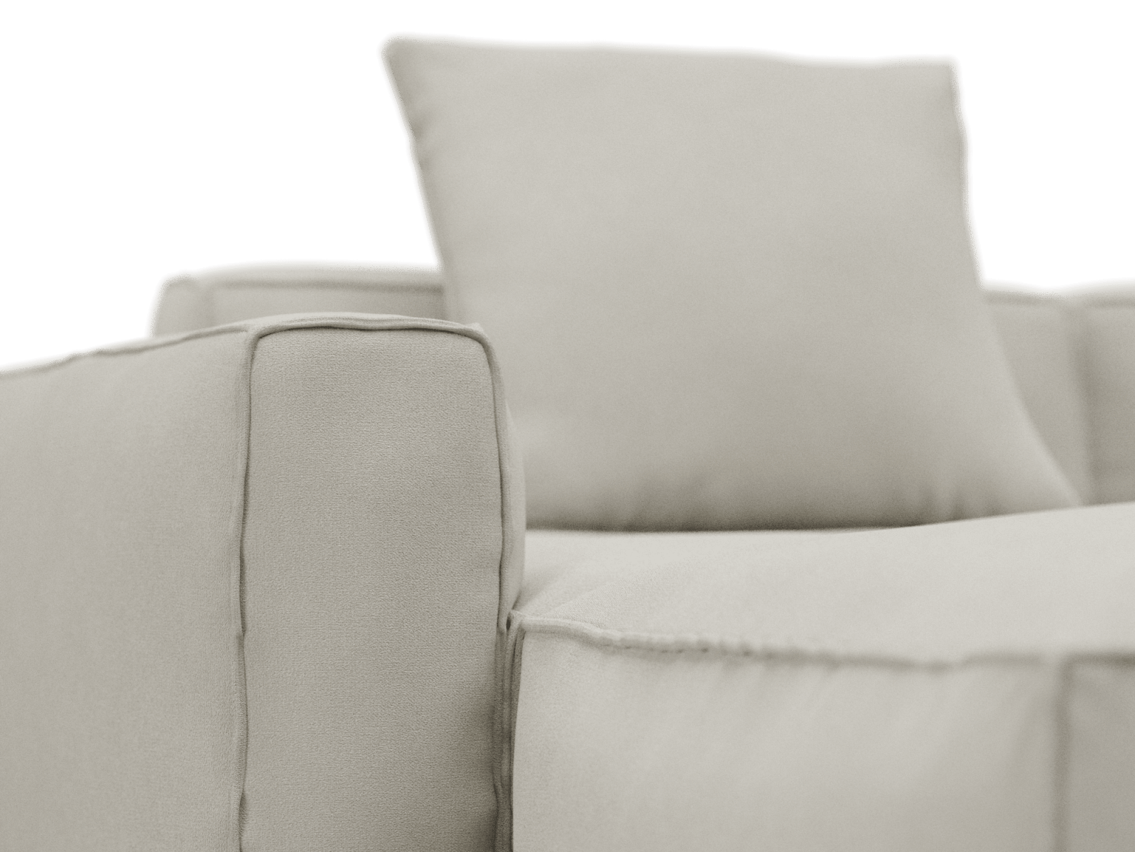 Riley Apt California Ivory Sofa - 3 Seater and Ottoman color California Ivory