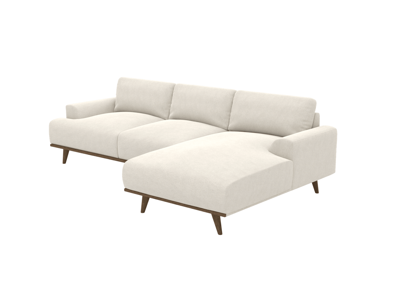Dane California Ivory Chaise Sofa - 3 Seater color California Ivory