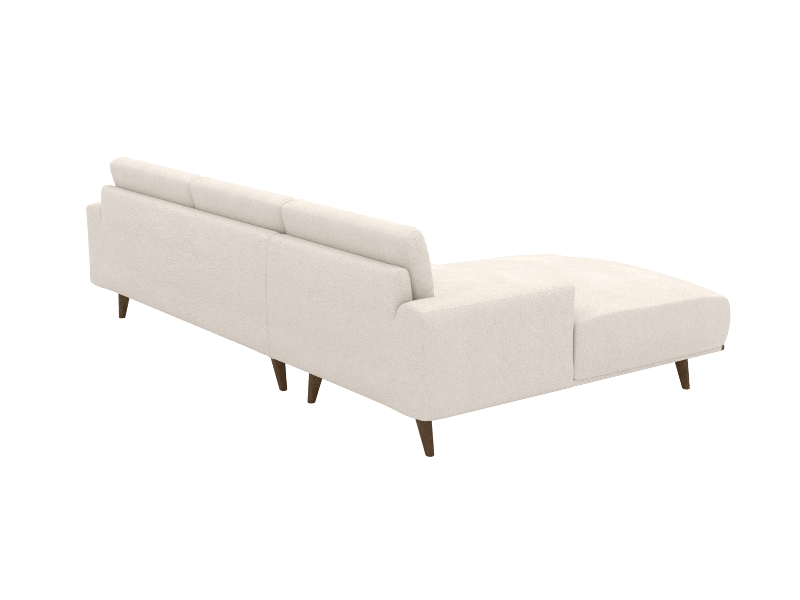 Dane Kent Bisque Chaise Sofa - 3 Seater color Kent Bisque