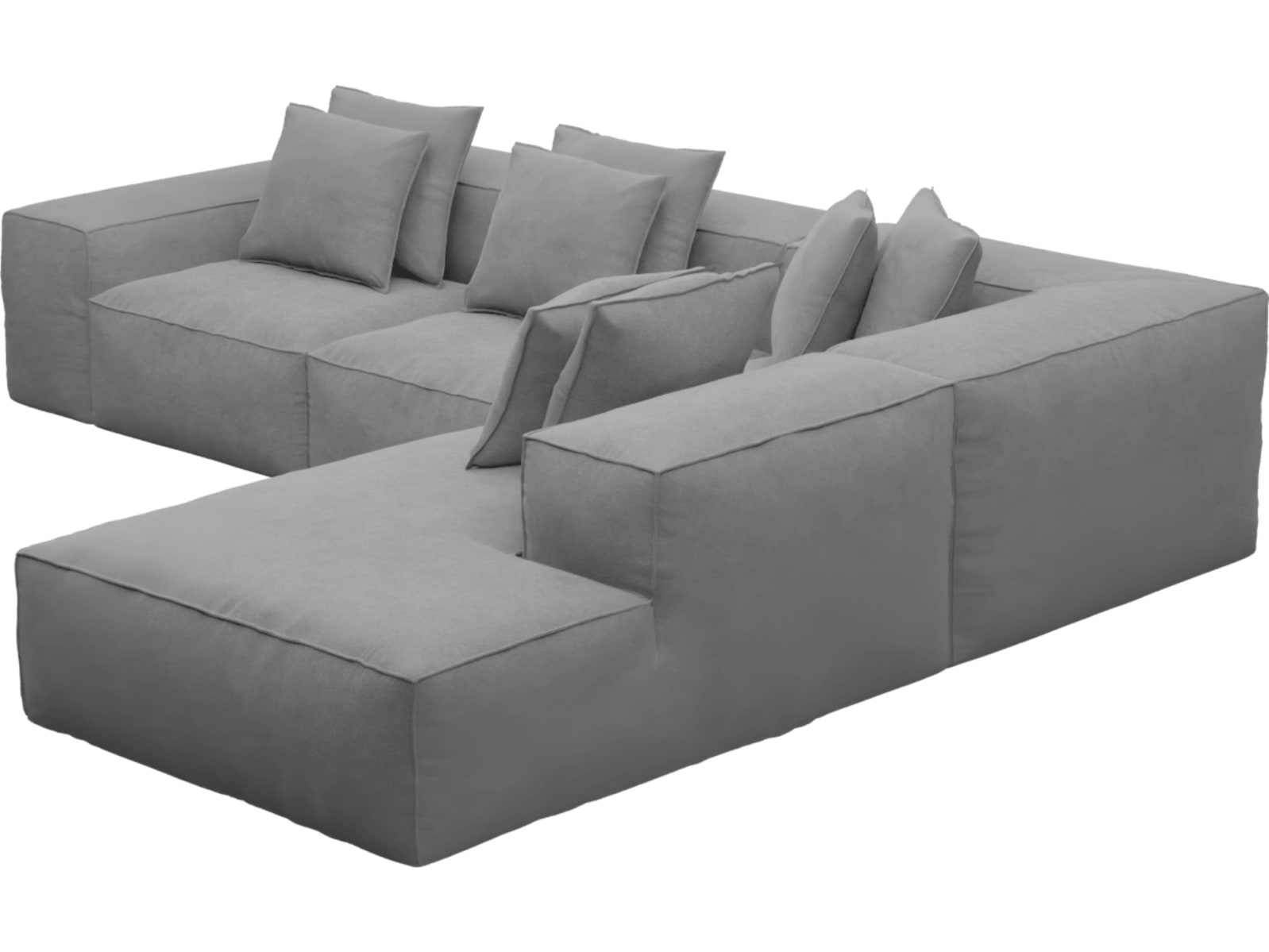 Riley Maya Flint Modular Sofa - Arm, 2x Armless, Corner, Right Terminal color Maya Flint
