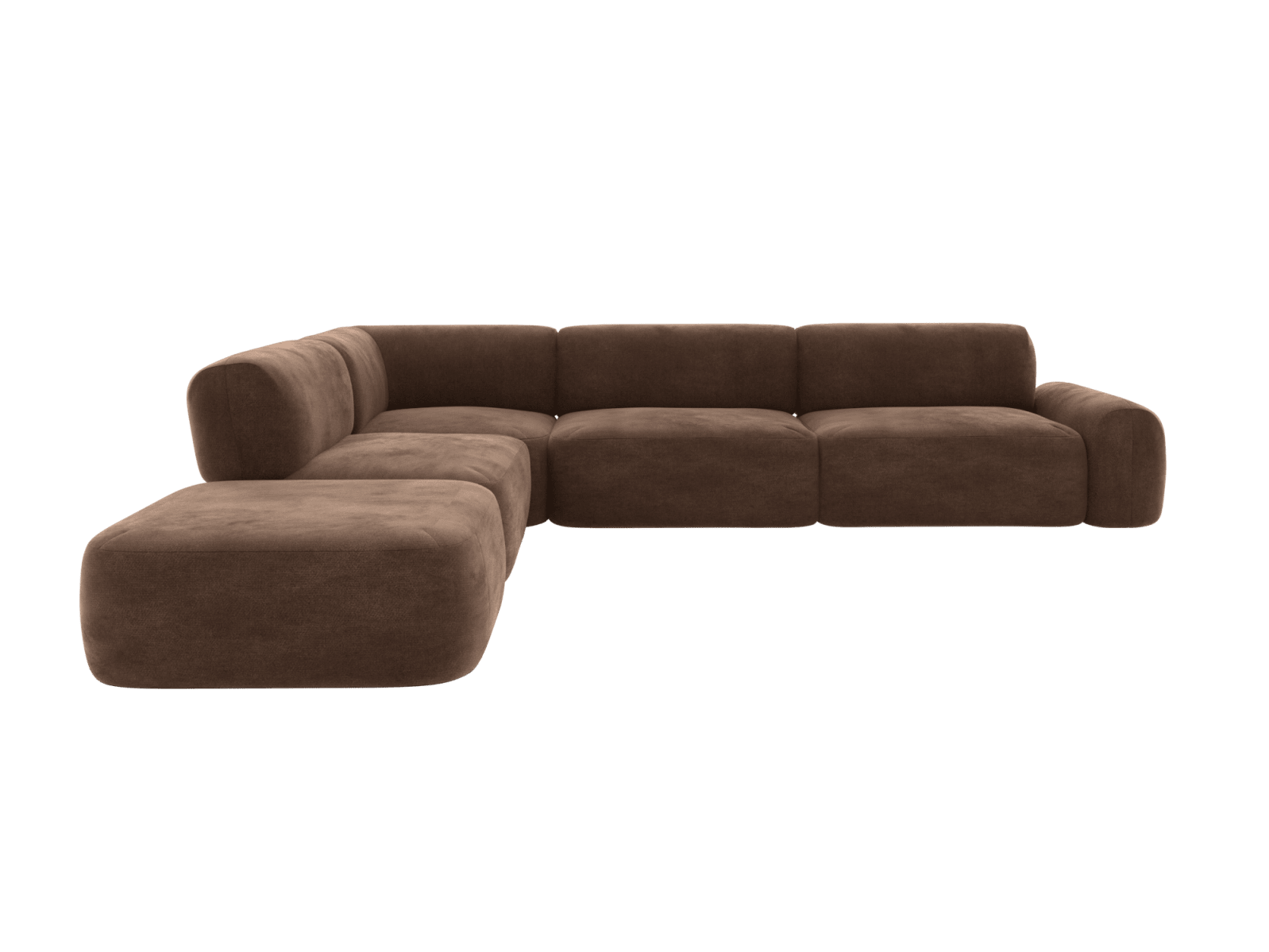 Beckett Muse Chocolate Modular Sofa - 6 Seater color Muse Chocolate