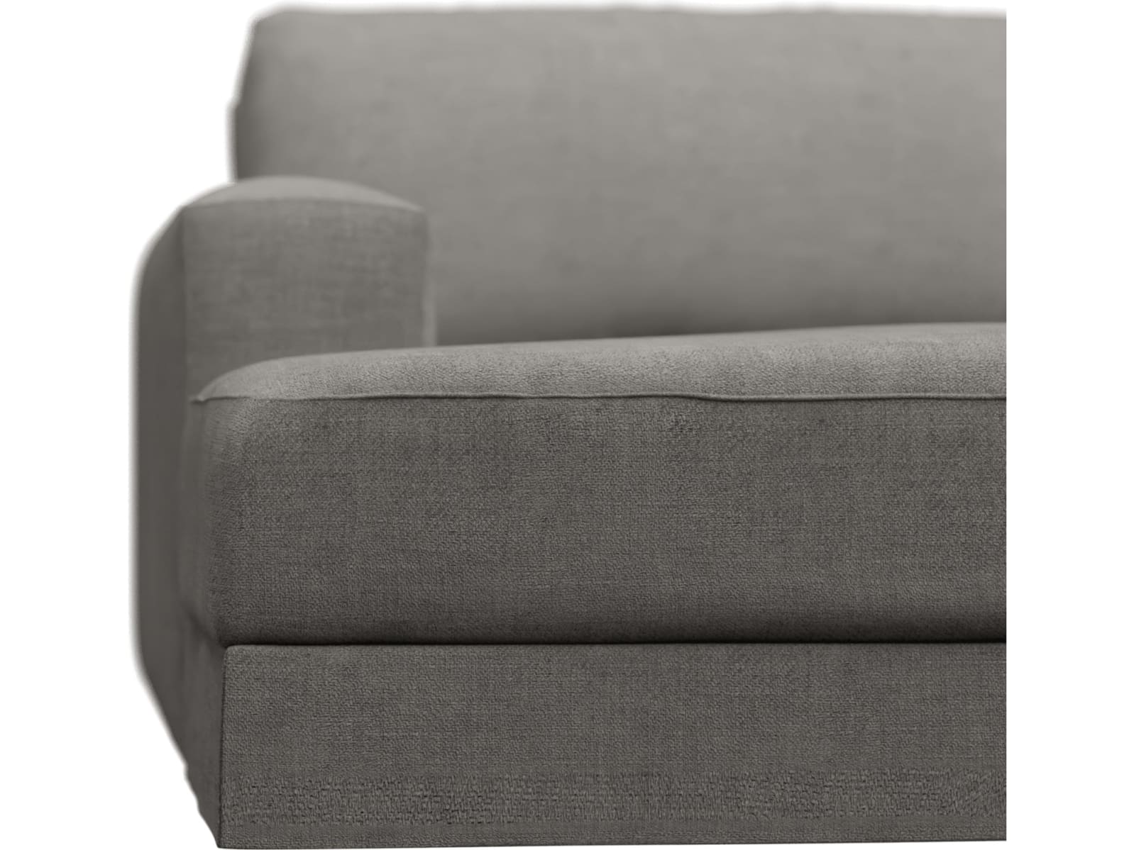 Monica Isla Soft Grey Left Arm Facing Chaise Module color Isla Soft Grey