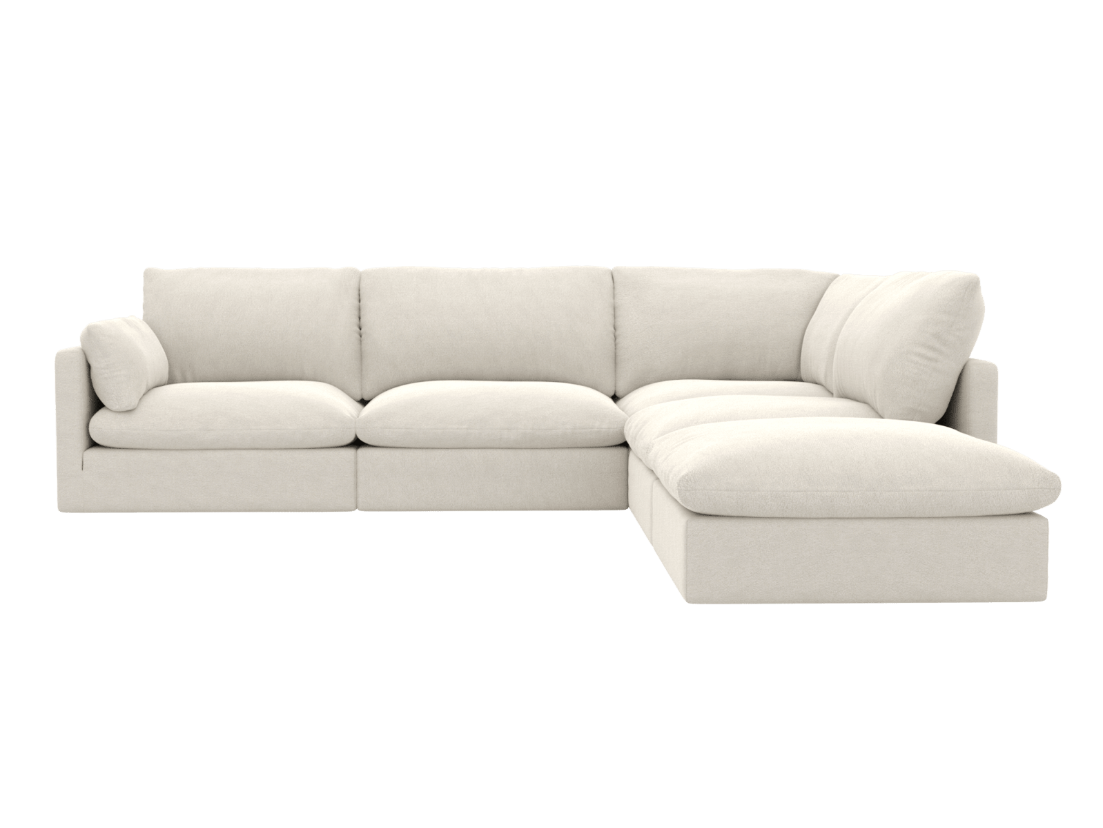 Willow California Ivory Modular Sofa RAF - 5 Seater color California Ivory