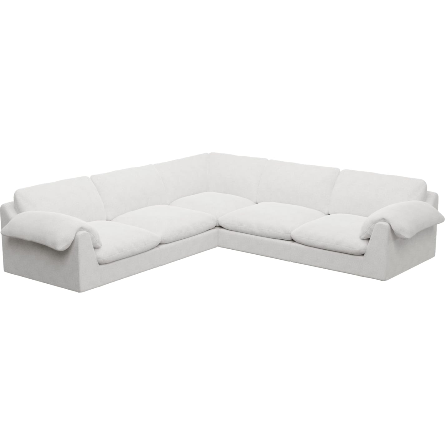 Ludlow Noa Fog Corner Sofa - 5 Seater color Noa Fog