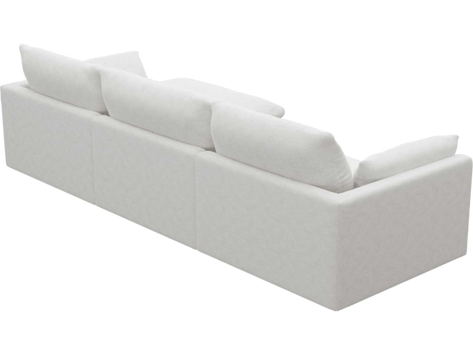Willow Noa Fog Chaise Sofa - 3 Seater color Noa Fog