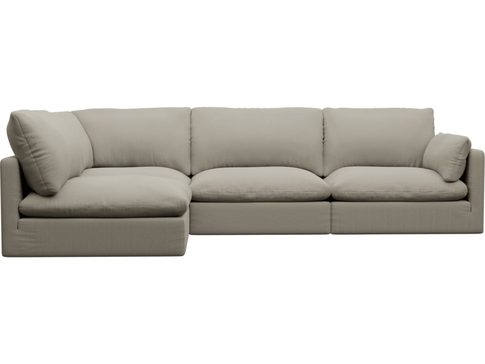 Willow Plaza Natural Corner Sofa - 4 Seater LAF Terminal color Plaza Natural