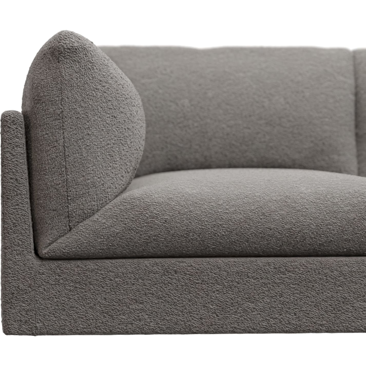 Finley Boucle Pumice Modular Sofa - 3 Seater color Boucle Pumice