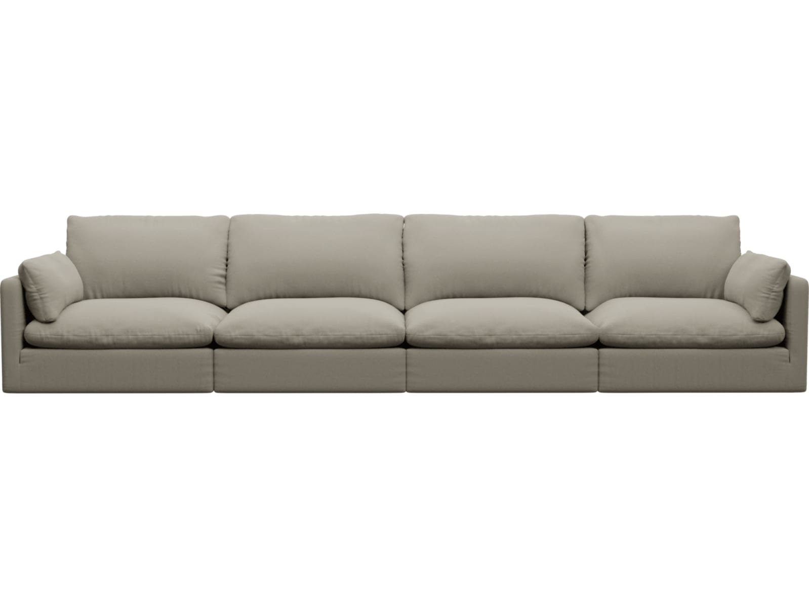 Willow Plaza Natural Modular Sofa - 4 Seater color Plaza Natural