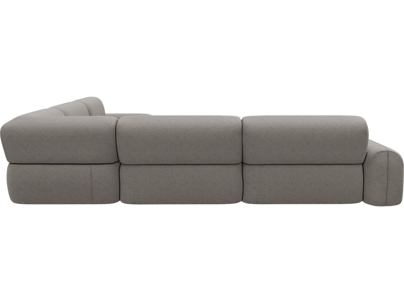 Beckett Boucle Pumice Modular Corner Sofa - 7 Piece color Boucle Pumice