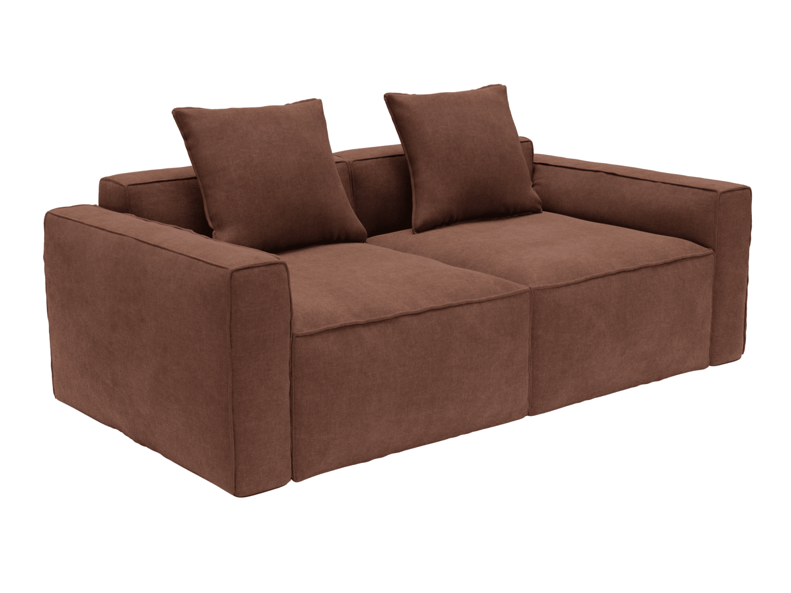 Riley Apt Muse Rust Sofa - 2 Seater color Muse Rust