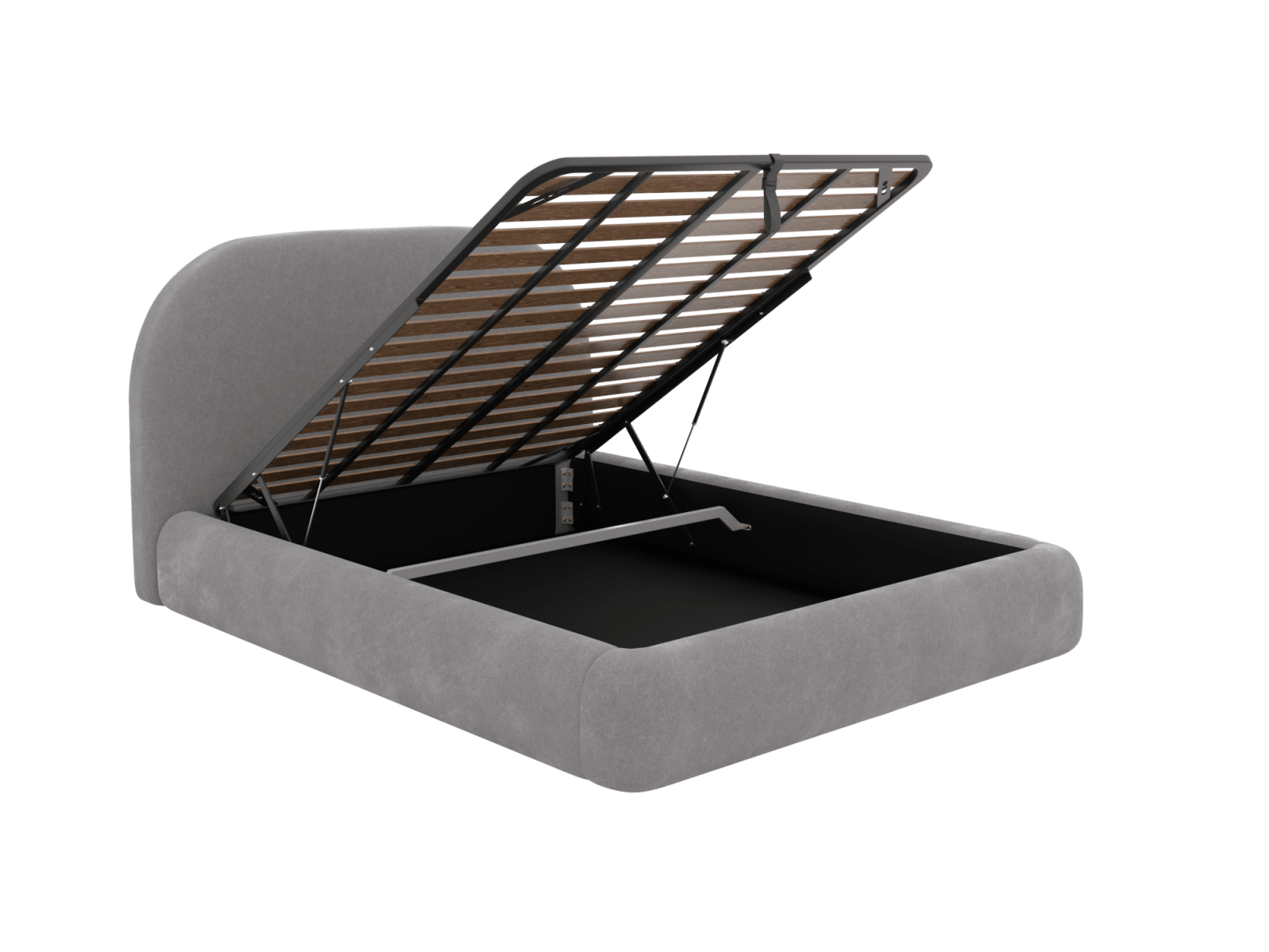 Capri Gas Lift Bed View Steel color View Steel