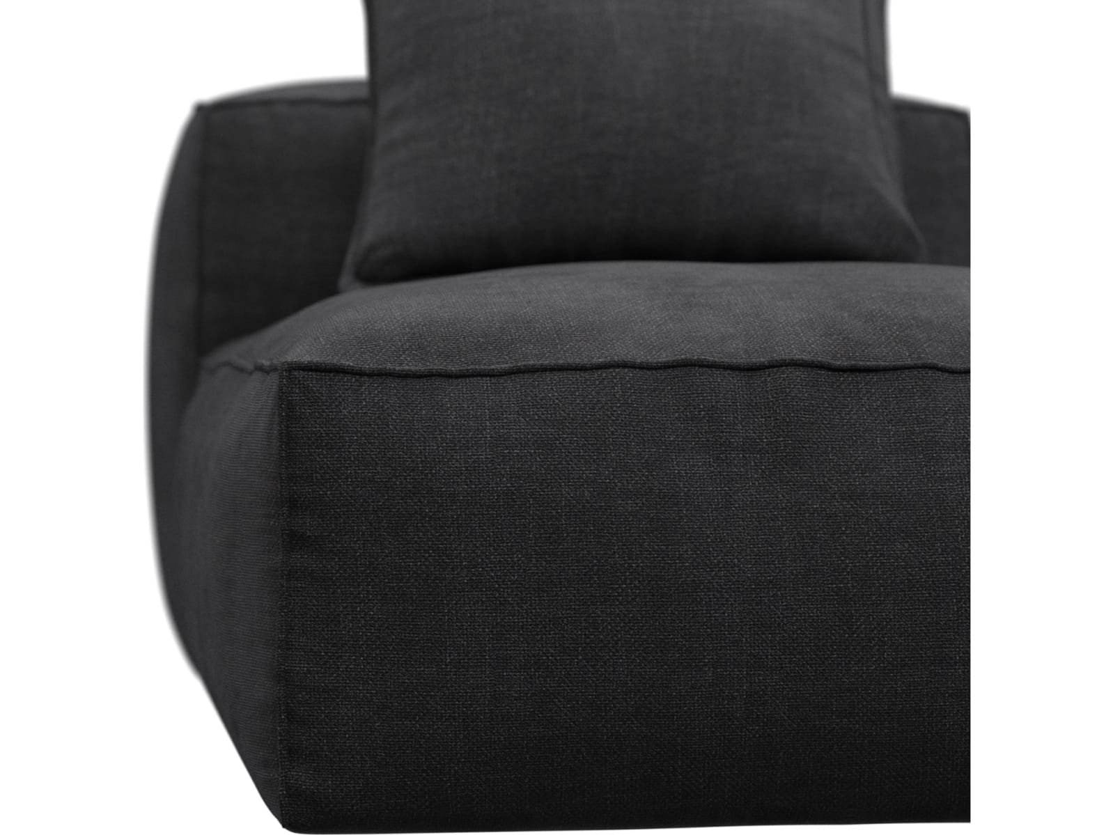 Riley Plaza Flint Grey Module Chaise color Plaza Flint Grey