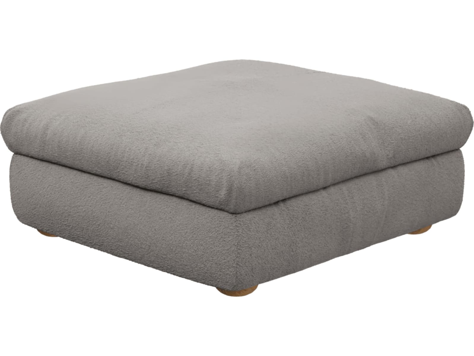 Tully Boucle Pumice Ottoman color Boucle Pumice
