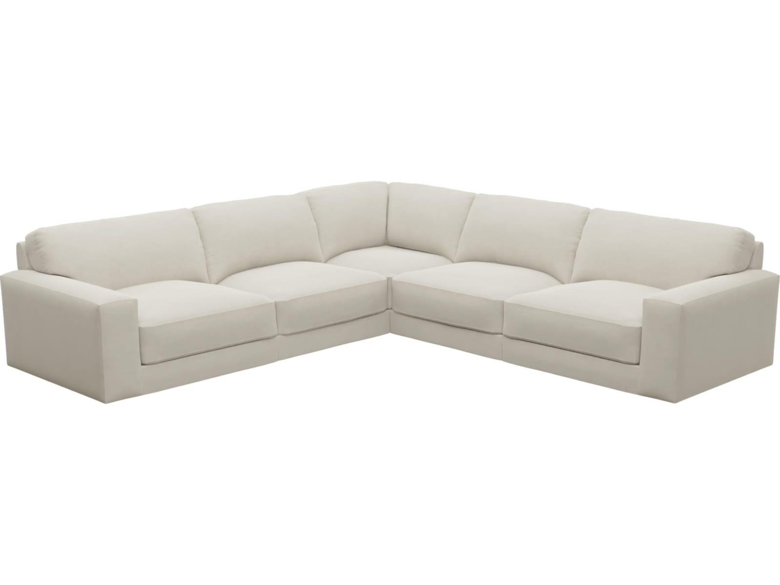 Monica Muse Flax Corner Sofa - 5 Seater color Muse Flax