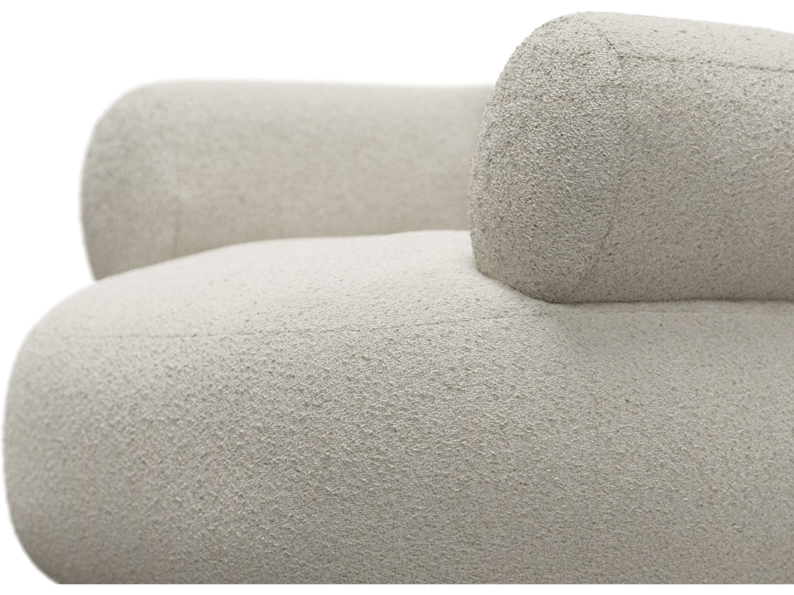 Colette Boucle Ivory Swivel Armchair color Boucle Ivory