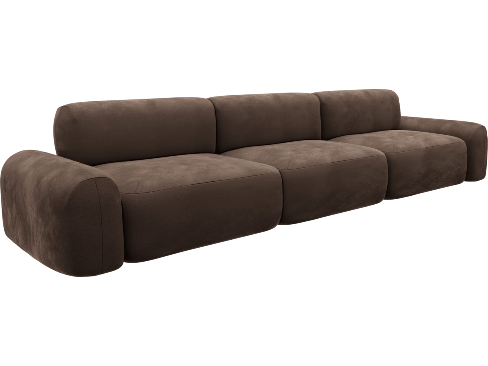 Beckett Muse Chocolate Modular Sofa - 3 Seater color Muse Chocolate