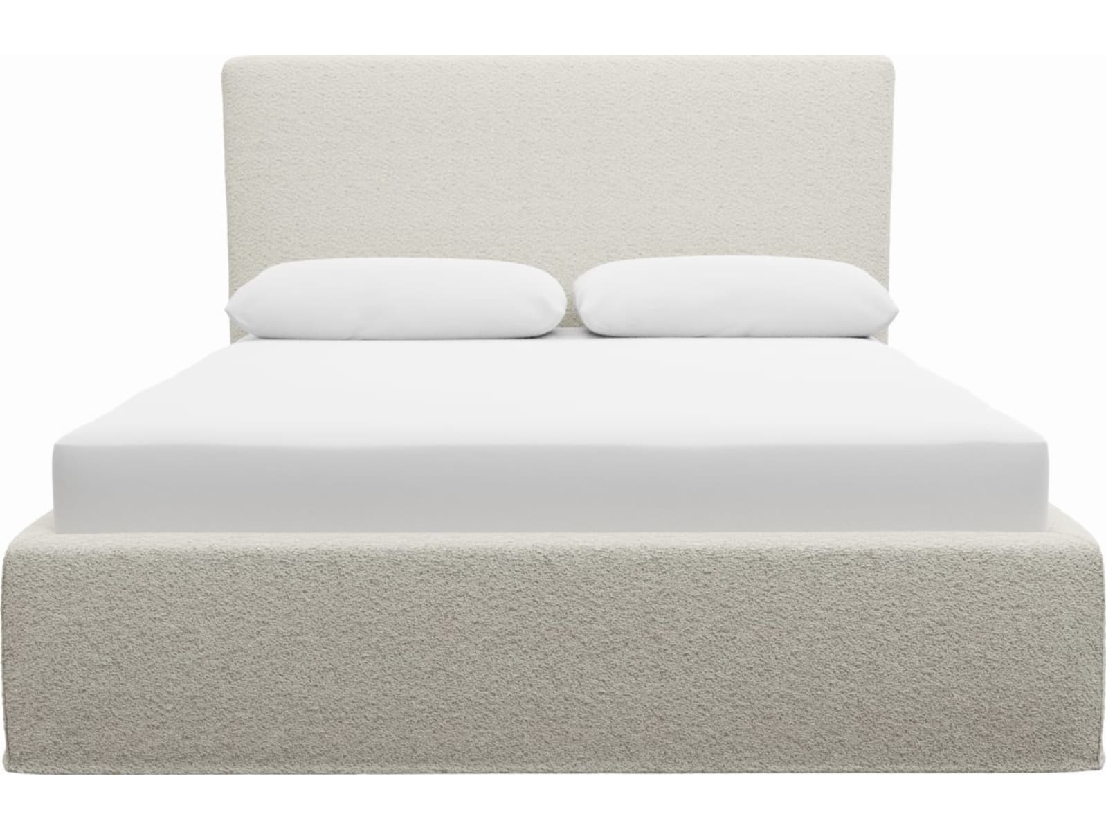 Willow Gas Lift Bed Boucle Ivory color Boucle Ivory