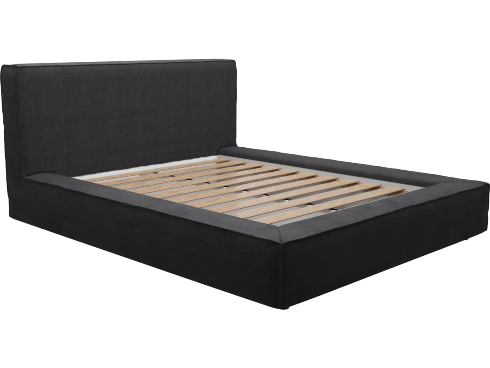 Riley Bed Frame Plaza Flint Grey color Plaza Flint Grey