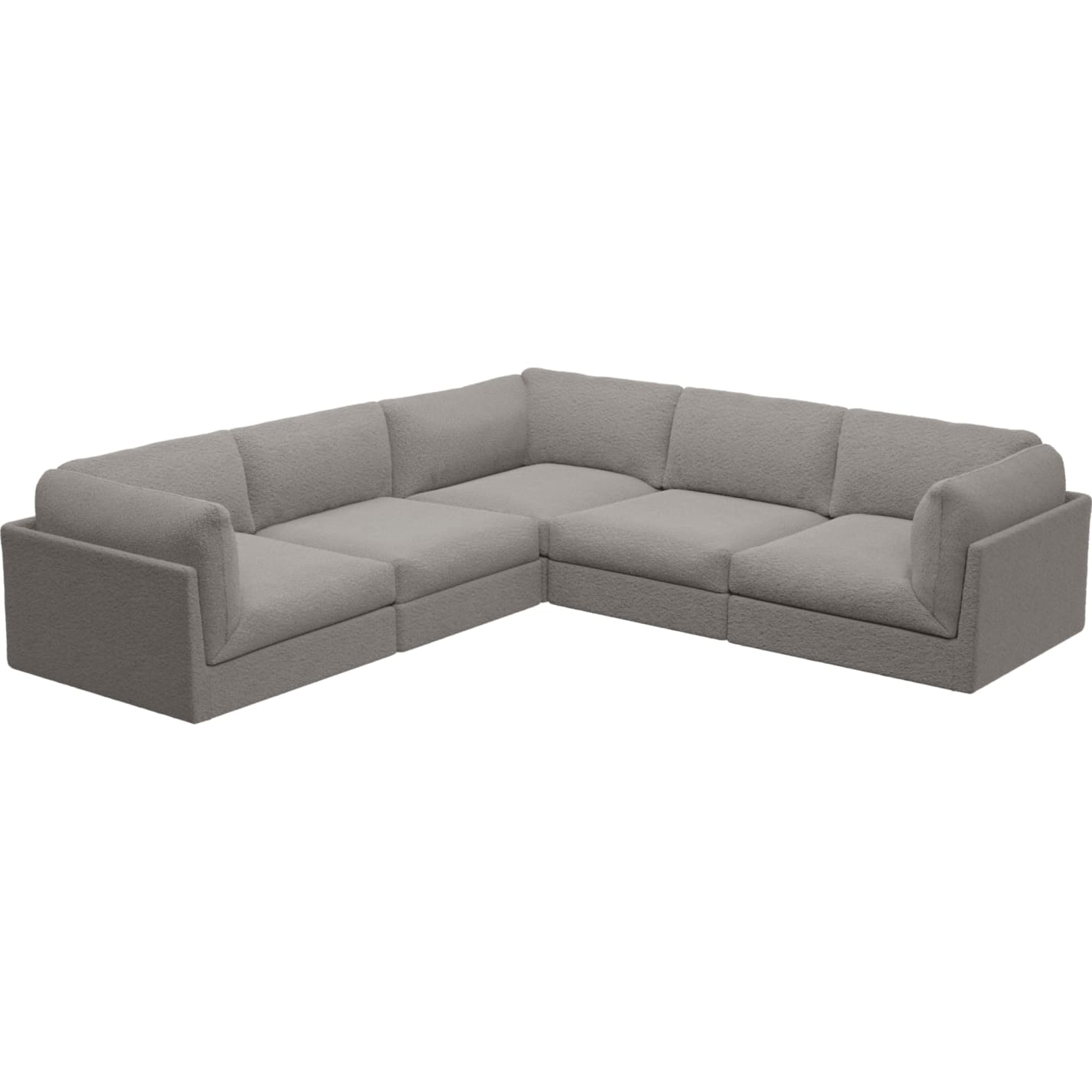 Finley Boucle Pumice Corner Sofa - 5 Seater color Boucle Pumice