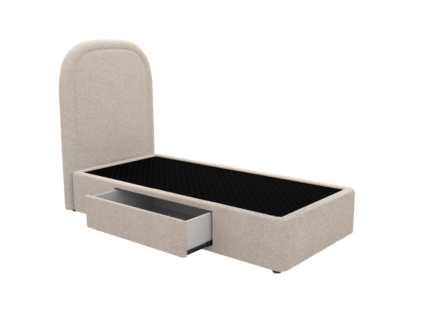 Libby Zenith Storage Drawer Kids Bed Boucle Pumice color Boucle Pumice