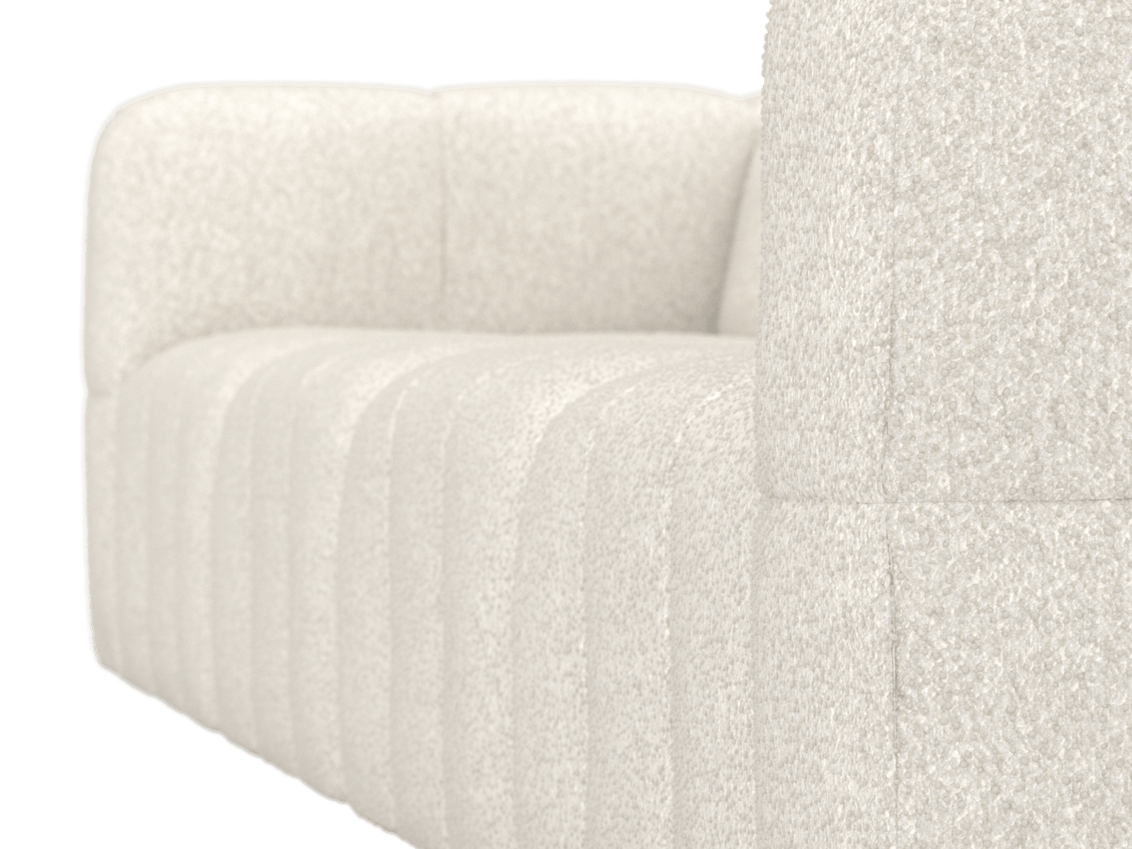Lucello Boucle Ivory Modular Sofa - 4 Seater color Boucle Ivory