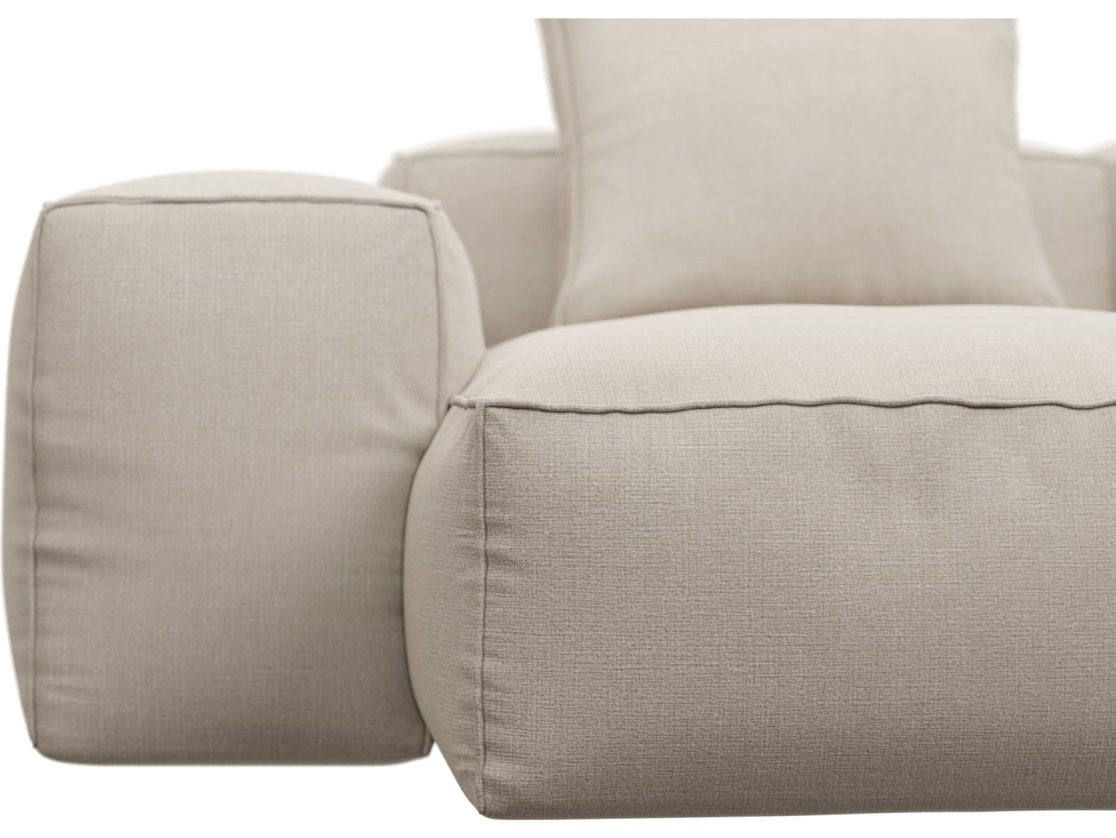Riley Santa Fe Sand Modular Sofa - 2 Seater Chaise color Santa Fe Sand