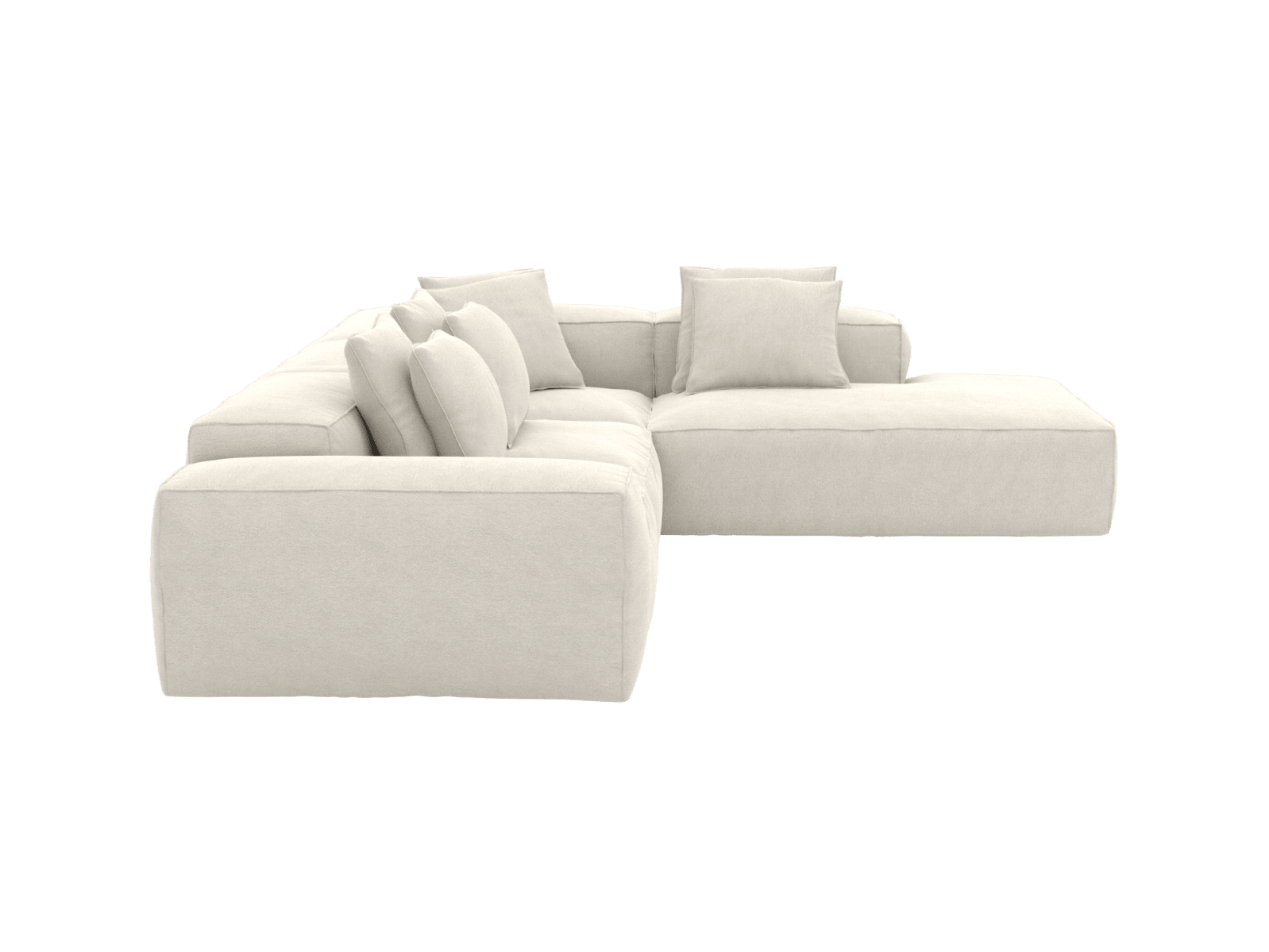 Riley California Ivory 5 Seater Terminal Right Corner Modular Sofa color California Ivory