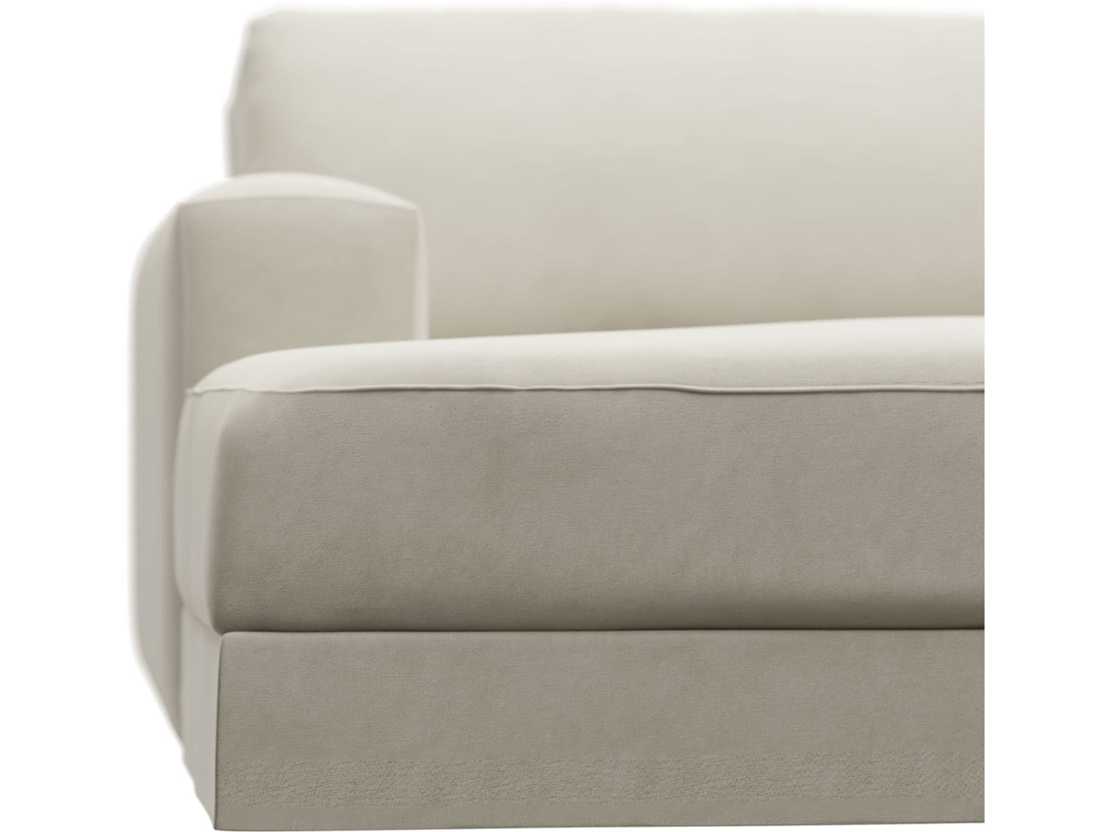 Monica Muse Flax Left Arm Facing Chaise Module color Muse Flax