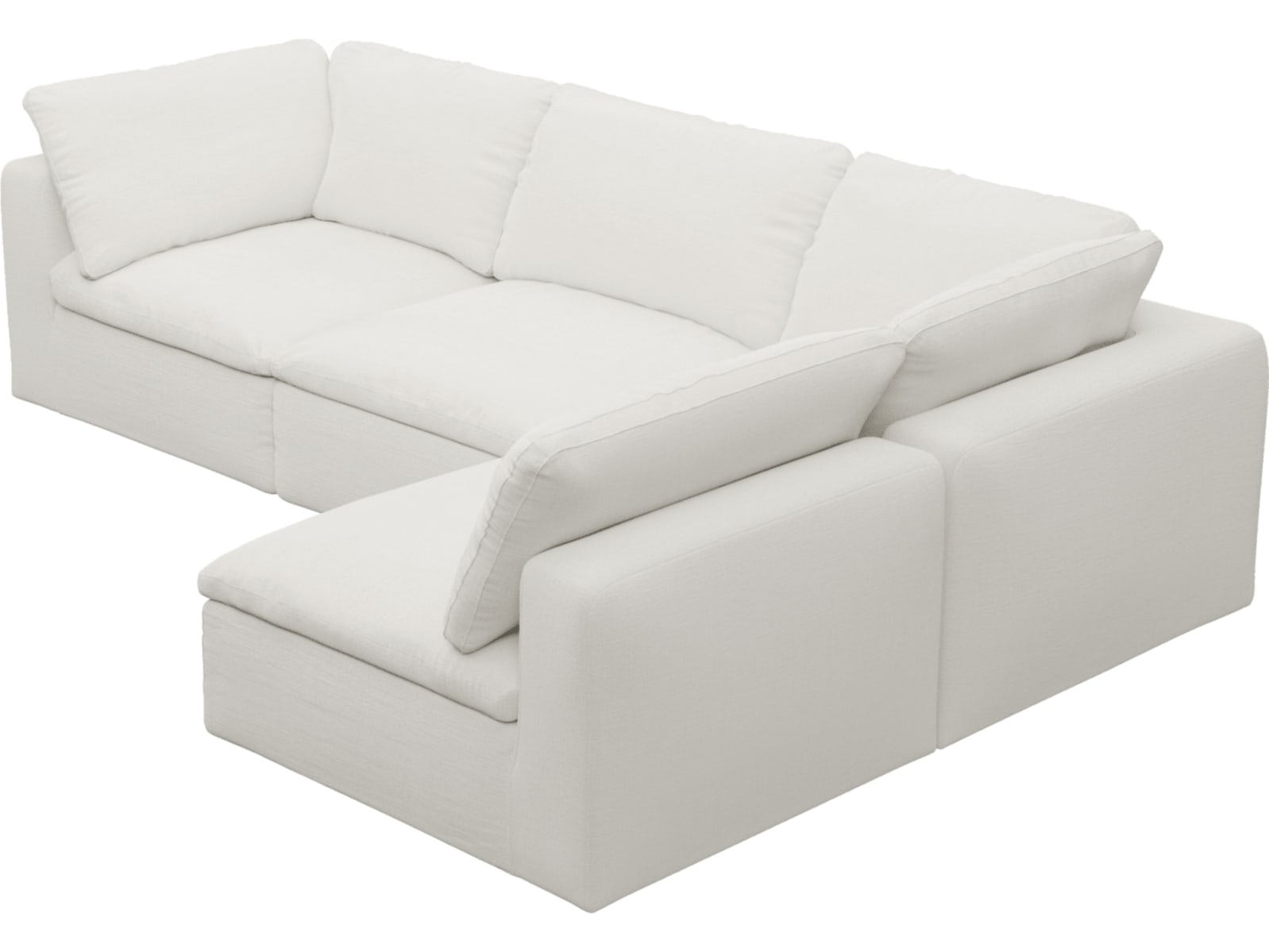 Cloud Deep Tribute Ice Modular Sofa - 4 Piece color Tribute Ice