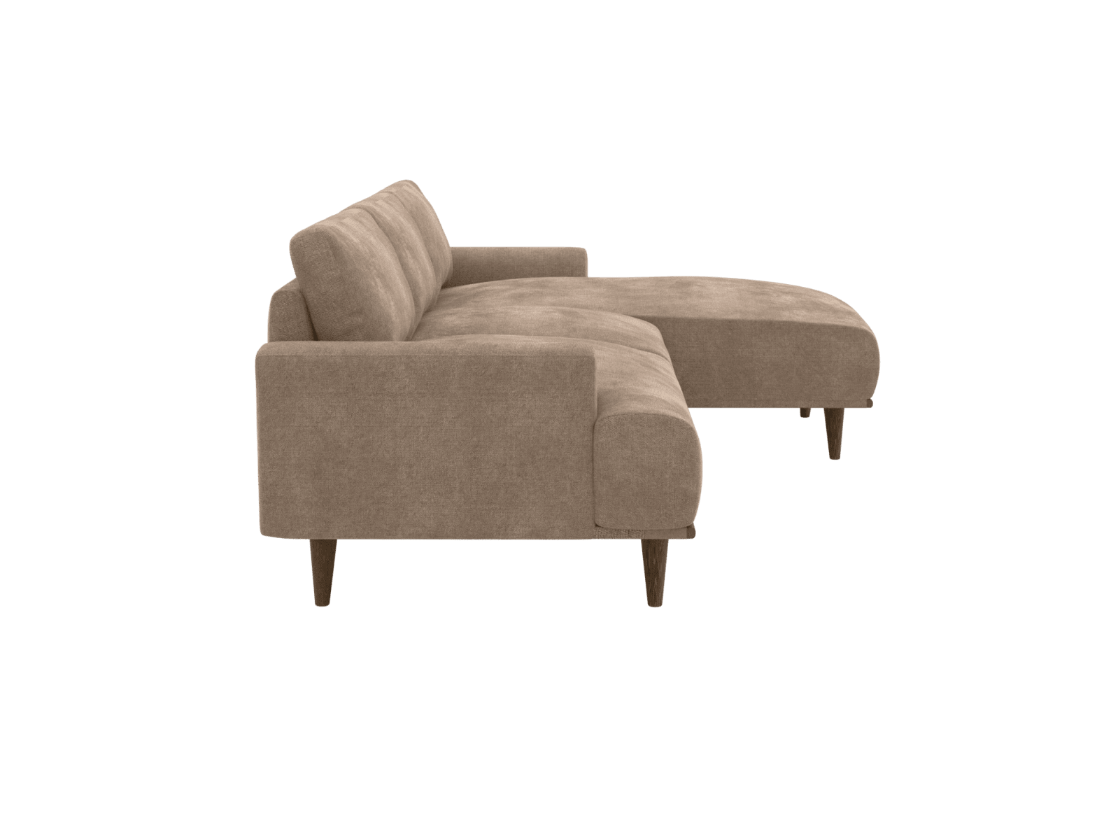 Dane Tribute Walnut Chaise Sofa - 3 Seater color Tribute Walnut