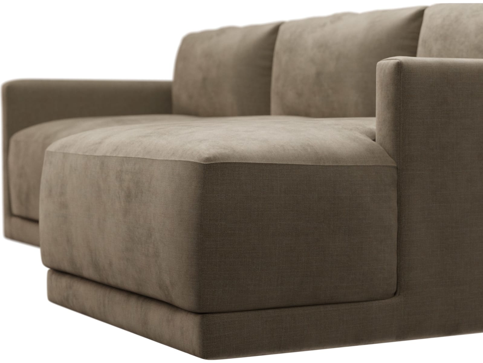 Haven Apt Tribute Walnut Chaise Sofa color Tribute Walnut