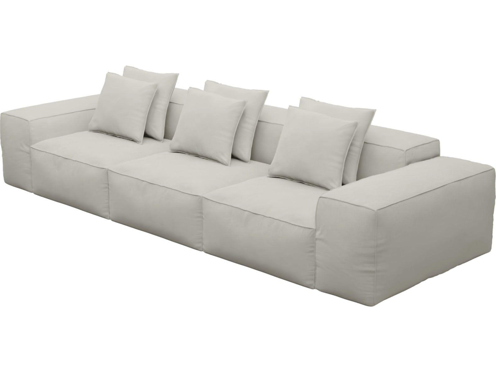 Riley California Ivory Modular Sofa - 3 Seater color California Ivory