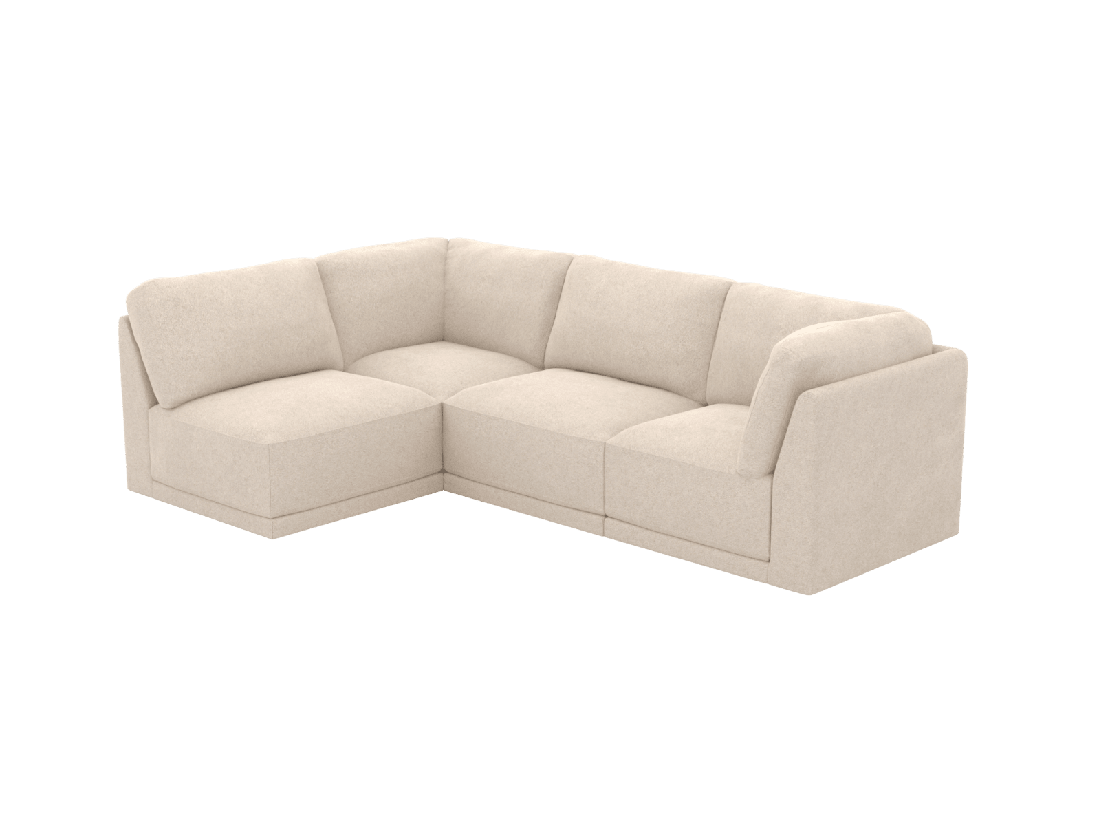 Emily Modular Sofa Avon Taupe - 4 Piece color Avon Taupe