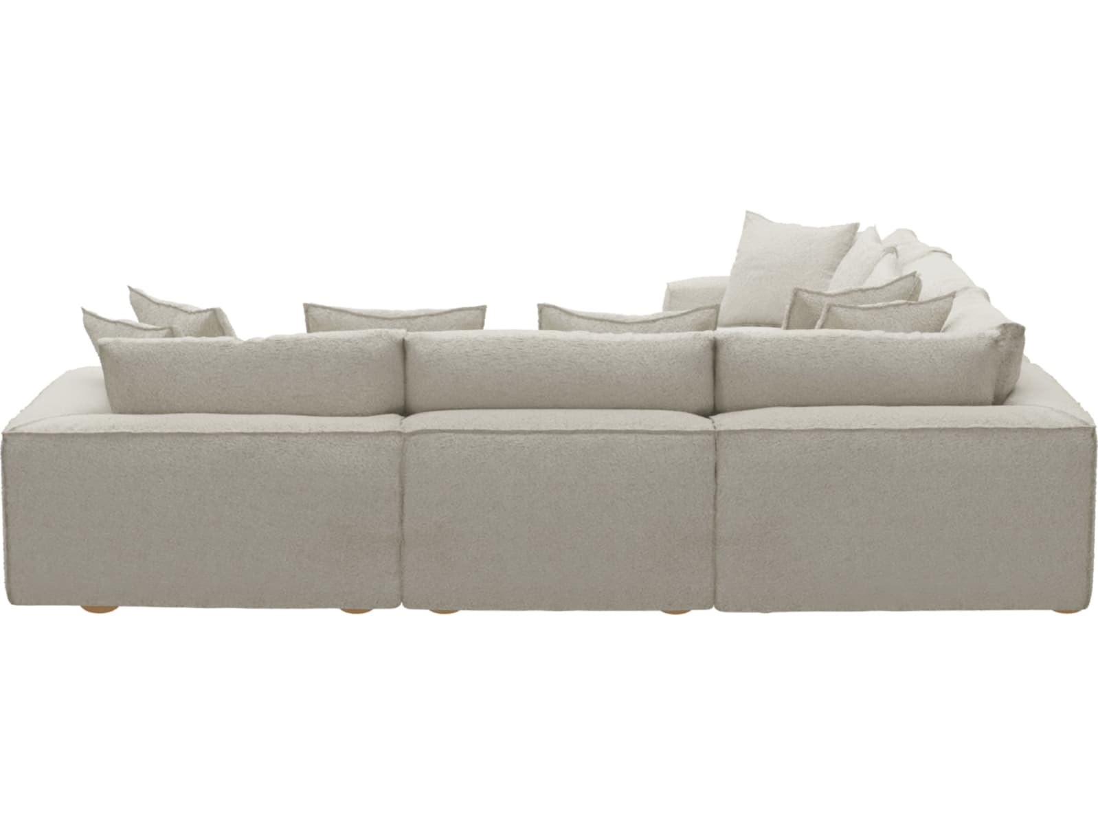 Tully Boucle Ivory Modular Sofa - 5 Piece color Boucle Ivory