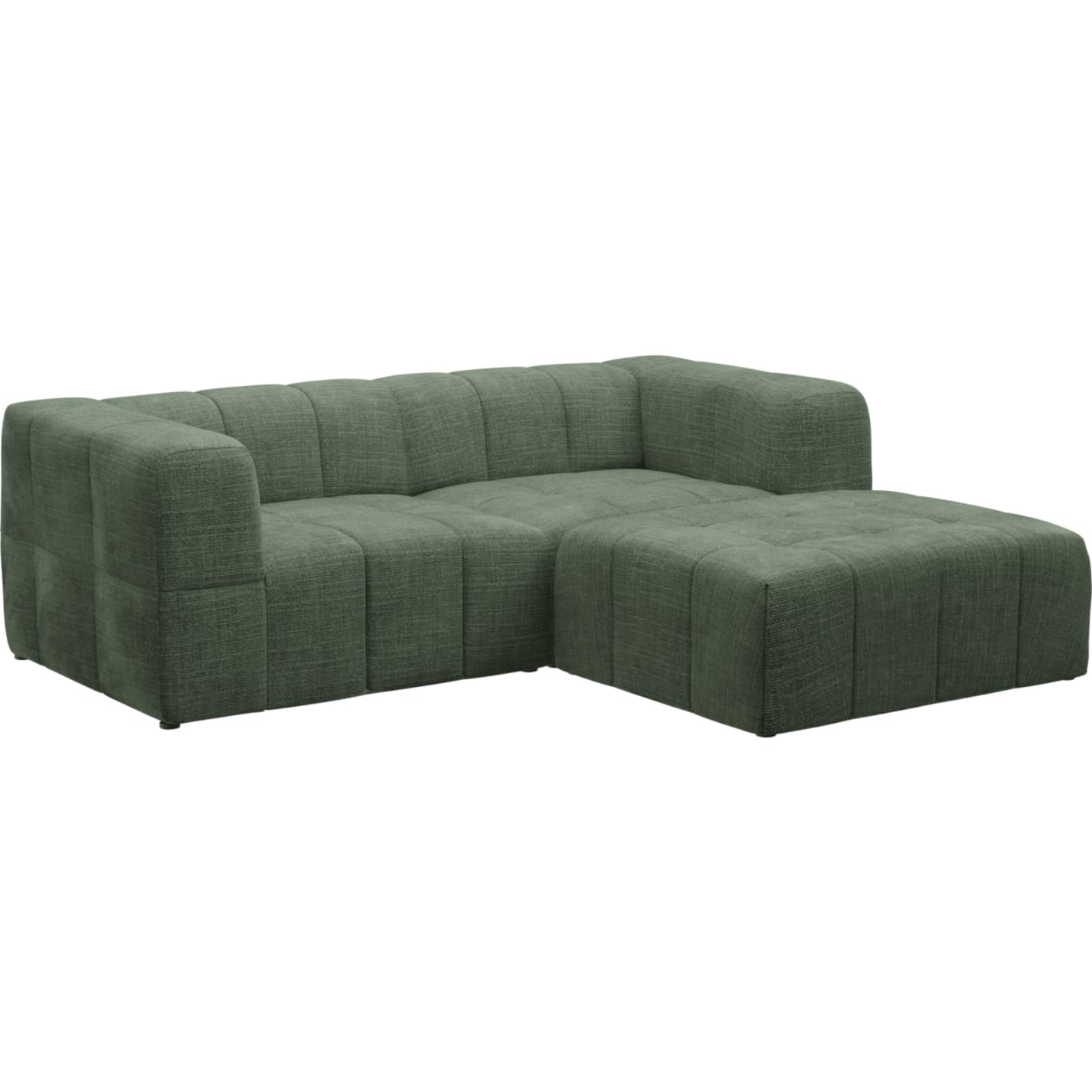 Lucello Tribute Dark Jade Modular Sofa with Ottoman - 3 Piece color Tribute Dark Jade